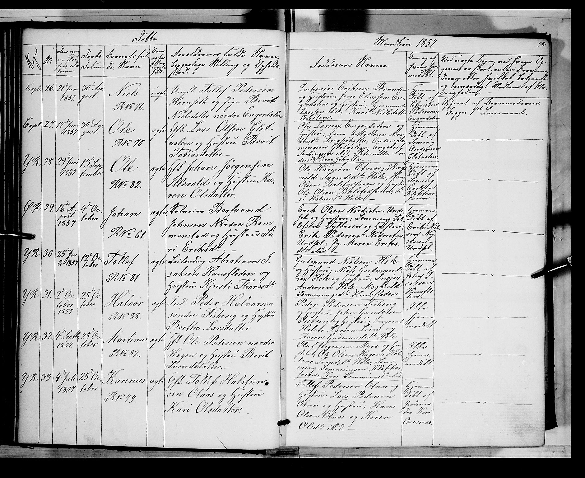 Rendalen prestekontor, AV/SAH-PREST-054/H/Ha/Haa/L0005: Parish register (official) no. 5, 1853-1866, p. 48