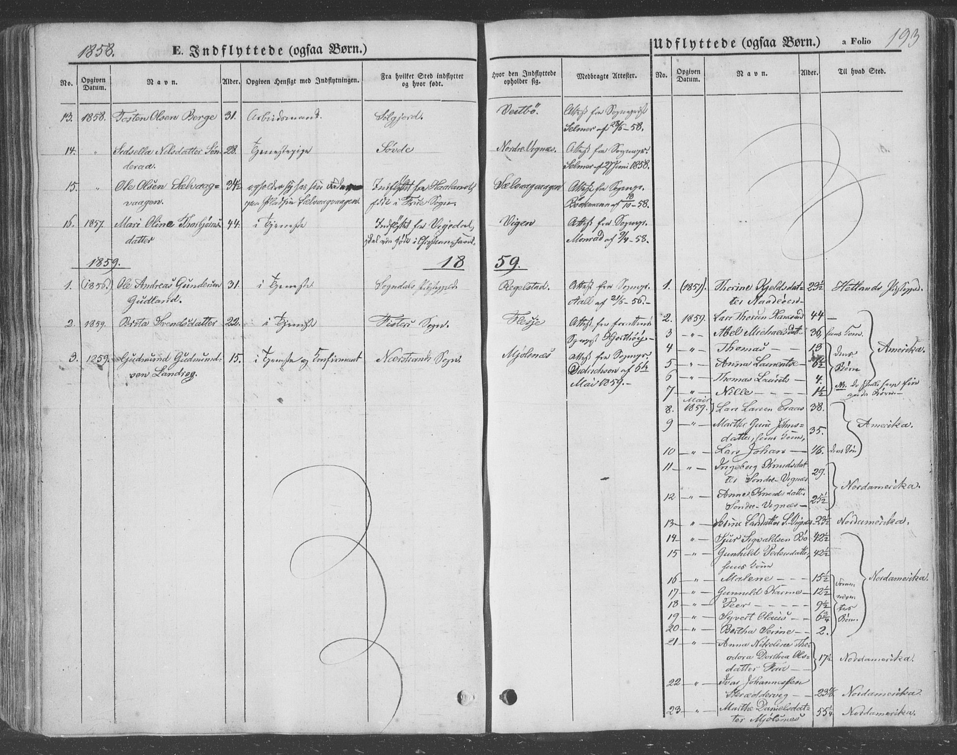 Finnøy sokneprestkontor, SAST/A-101825/H/Ha/Haa/L0007: Parish register (official) no. A 7, 1847-1862, p. 193