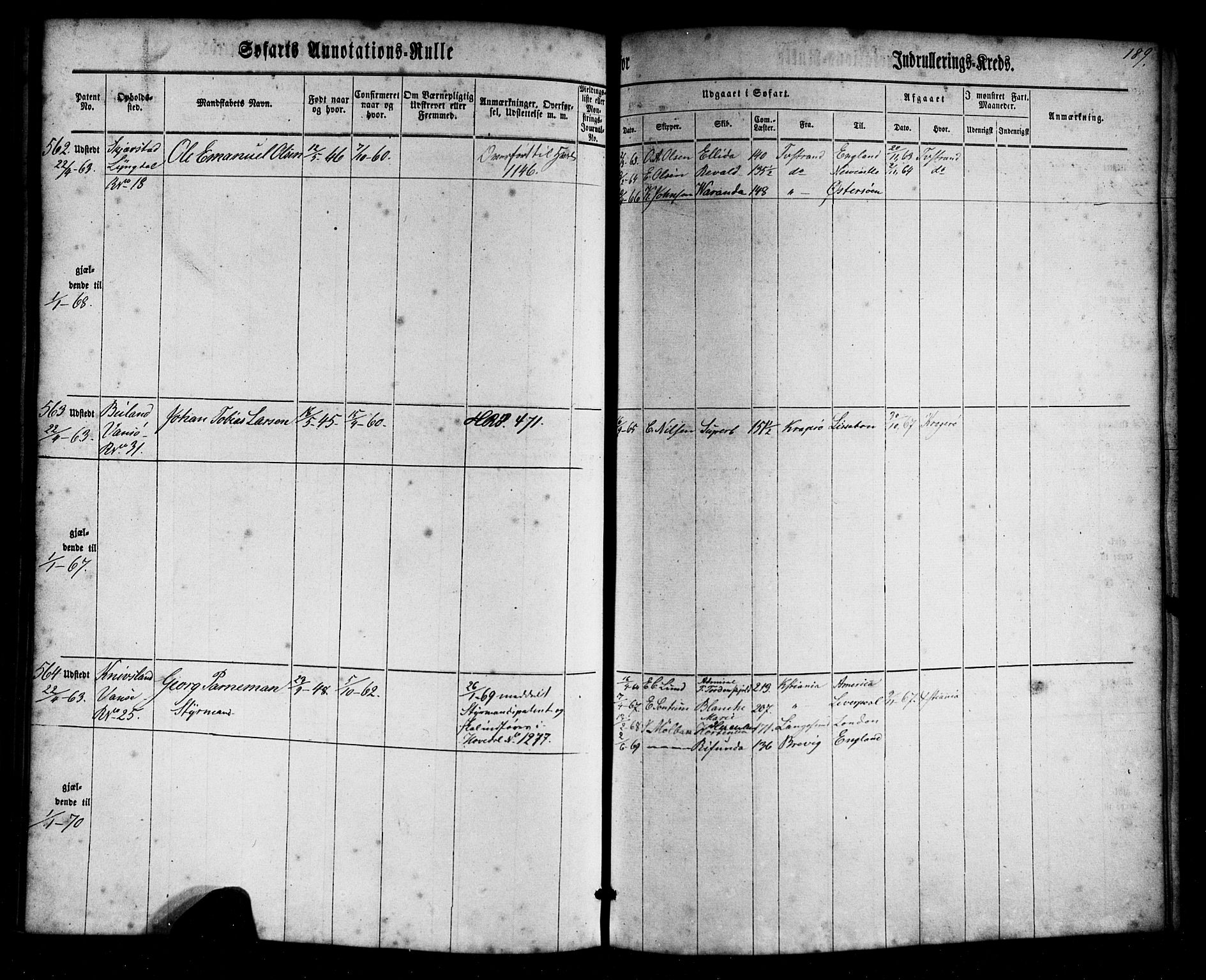 Farsund mønstringskrets, AV/SAK-2031-0017/F/Fa/L0004: Annotasjonsrulle nr 1-795 med register, Z-1, 1860-1865, p. 219