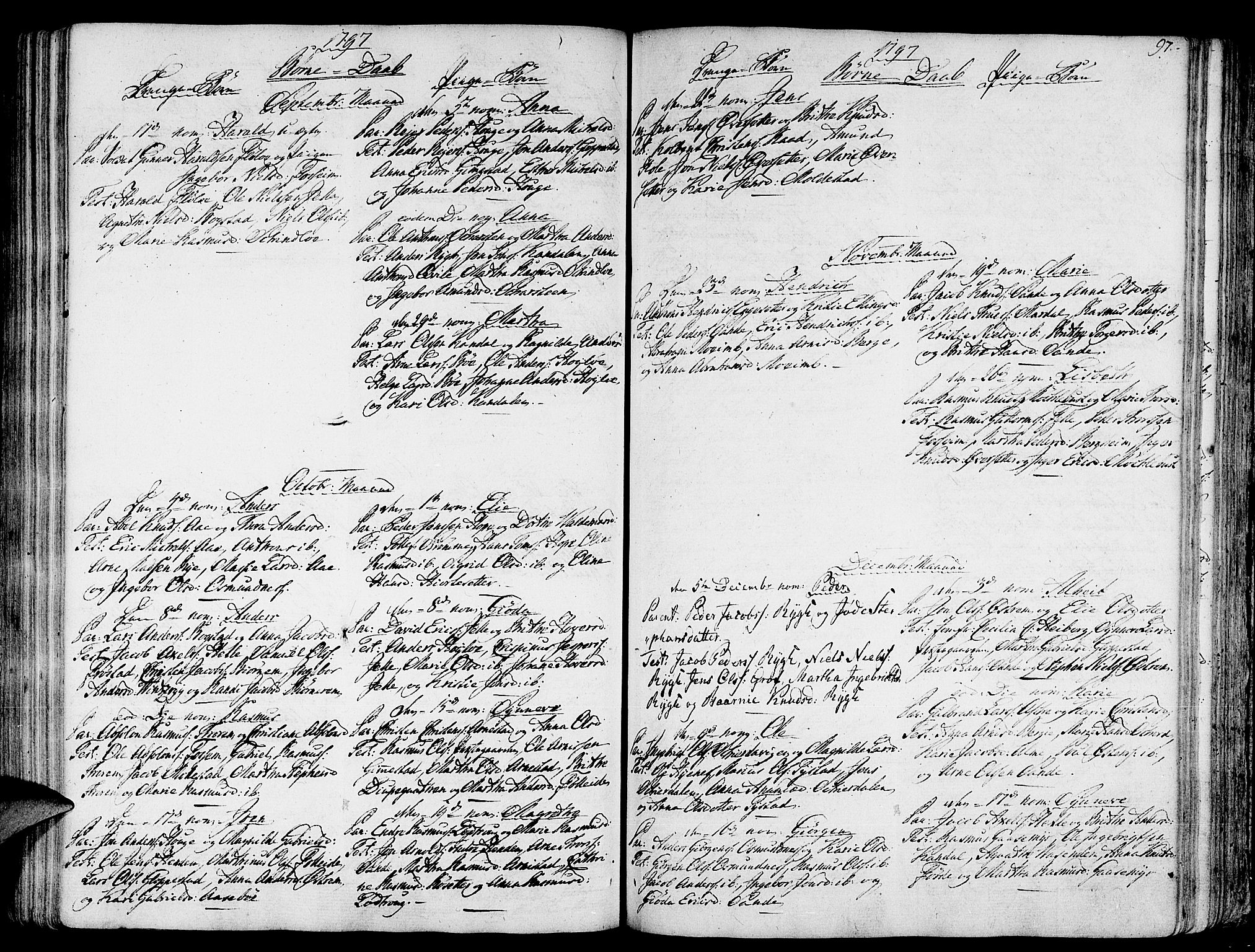 Gloppen sokneprestembete, AV/SAB-A-80101/H/Haa/Haaa/L0005: Parish register (official) no. A 5, 1785-1815, p. 97