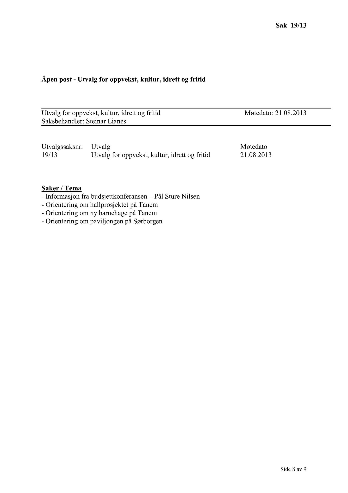 Klæbu Kommune, TRKO/KK/04-UO/L004: Utvalg for oppvekst - Møtedokumenter, 2013, p. 140