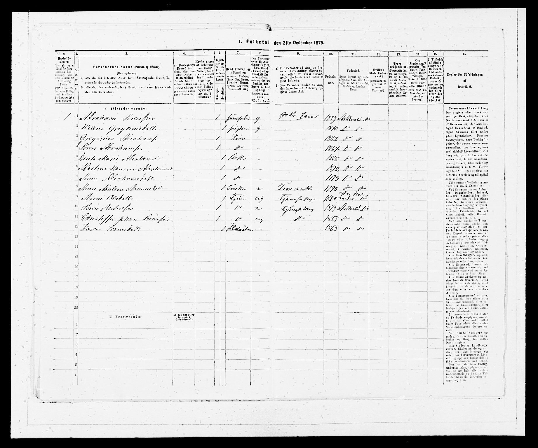 SAB, 1875 census for 1428P Askvoll, 1875, p. 357