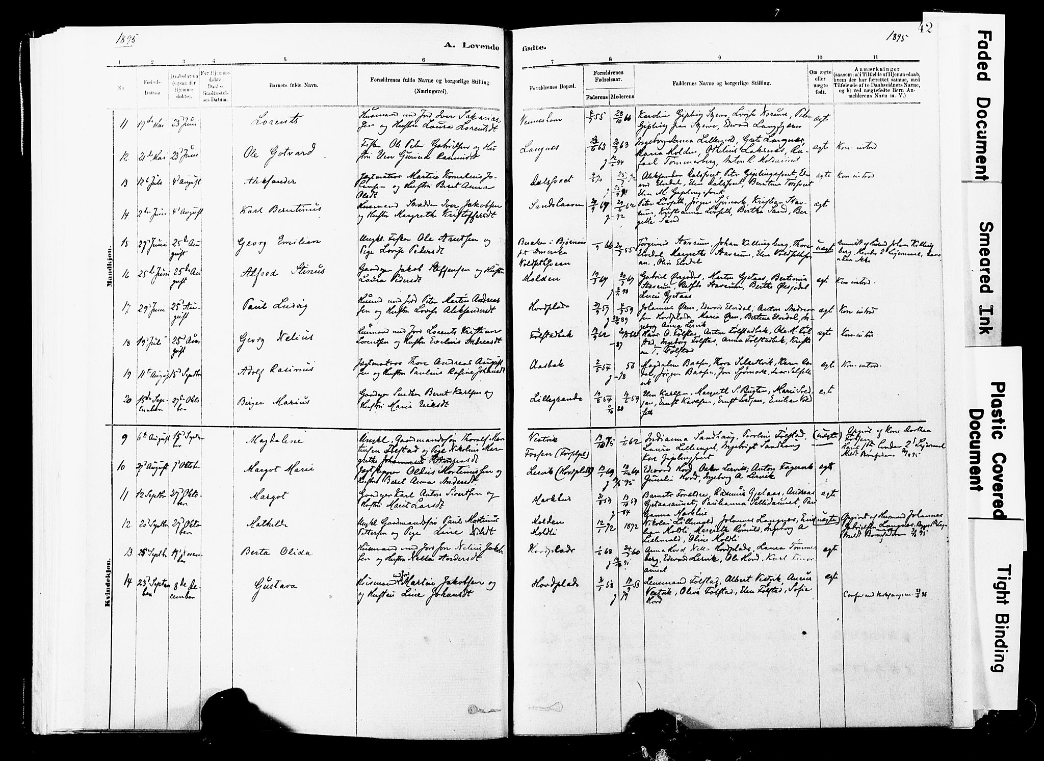 Ministerialprotokoller, klokkerbøker og fødselsregistre - Nord-Trøndelag, SAT/A-1458/744/L0420: Parish register (official) no. 744A04, 1882-1904, p. 42