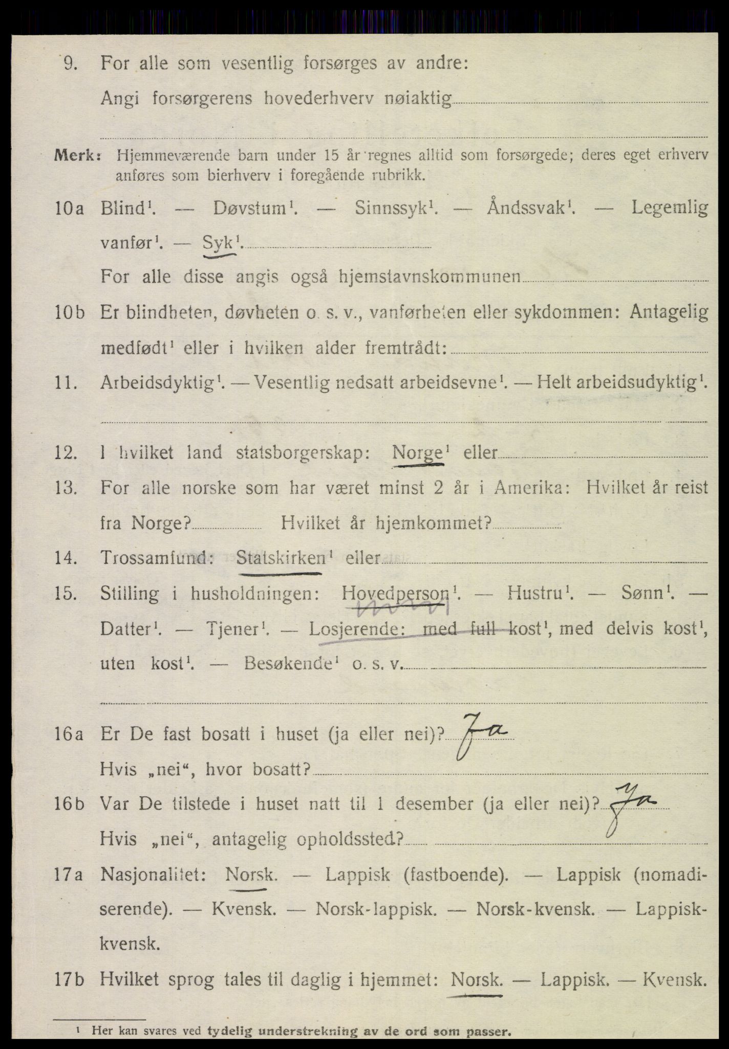 SAT, 1920 census for Hemnes, 1920, p. 6923