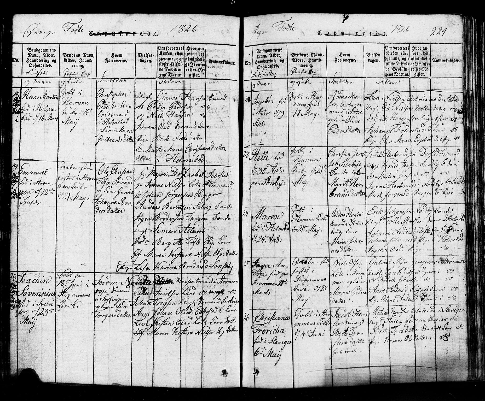 Hurum kirkebøker, SAKO/A-229/G/Ga/L0001: Parish register (copy) no. I 1, 1816-1826, p. 224