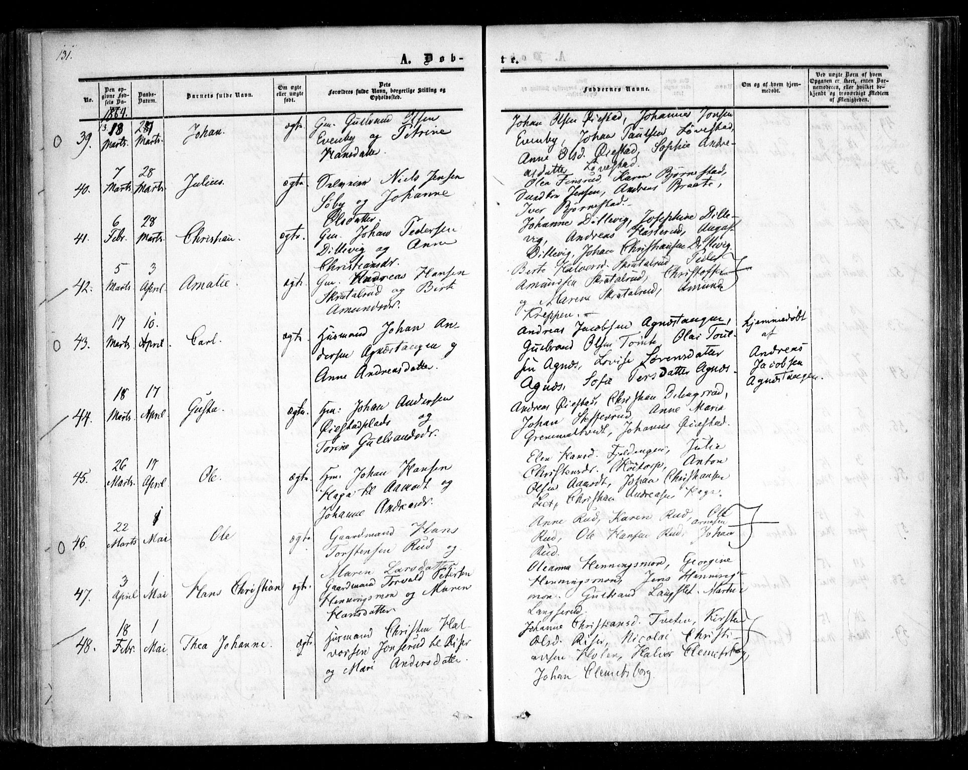 Trøgstad prestekontor Kirkebøker, AV/SAO-A-10925/F/Fa/L0008.a: Parish register (official) no. I 8A, 1855-1864, p. 131