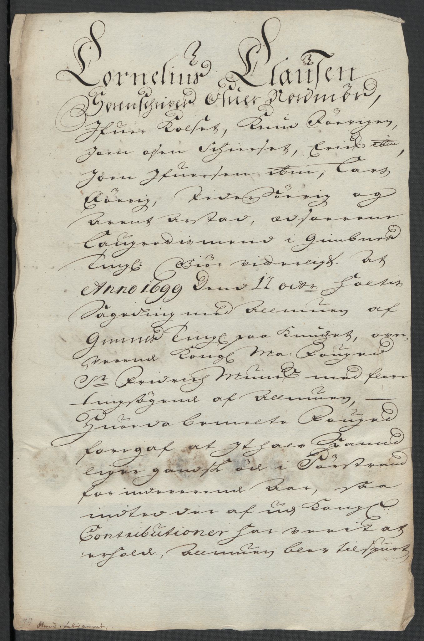 Rentekammeret inntil 1814, Reviderte regnskaper, Fogderegnskap, AV/RA-EA-4092/R56/L3738: Fogderegnskap Nordmøre, 1699, p. 123