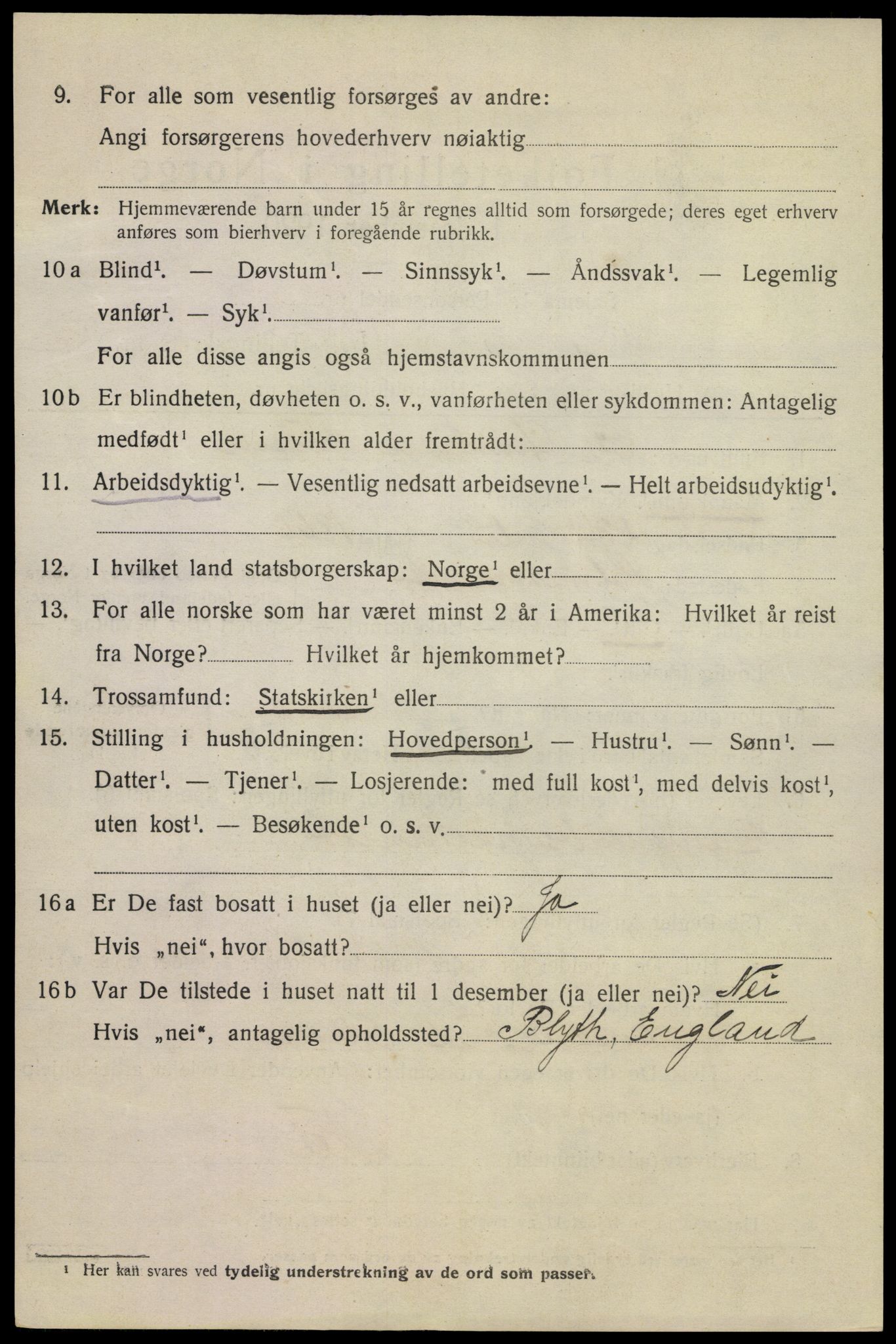 SAKO, 1920 census for Kragerø, 1920, p. 8208