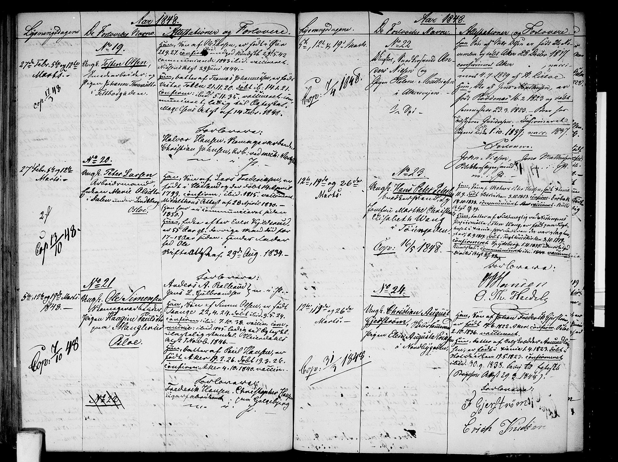 Aker prestekontor kirkebøker, AV/SAO-A-10861/H/L0003: Banns register no. 3, 1845-1848