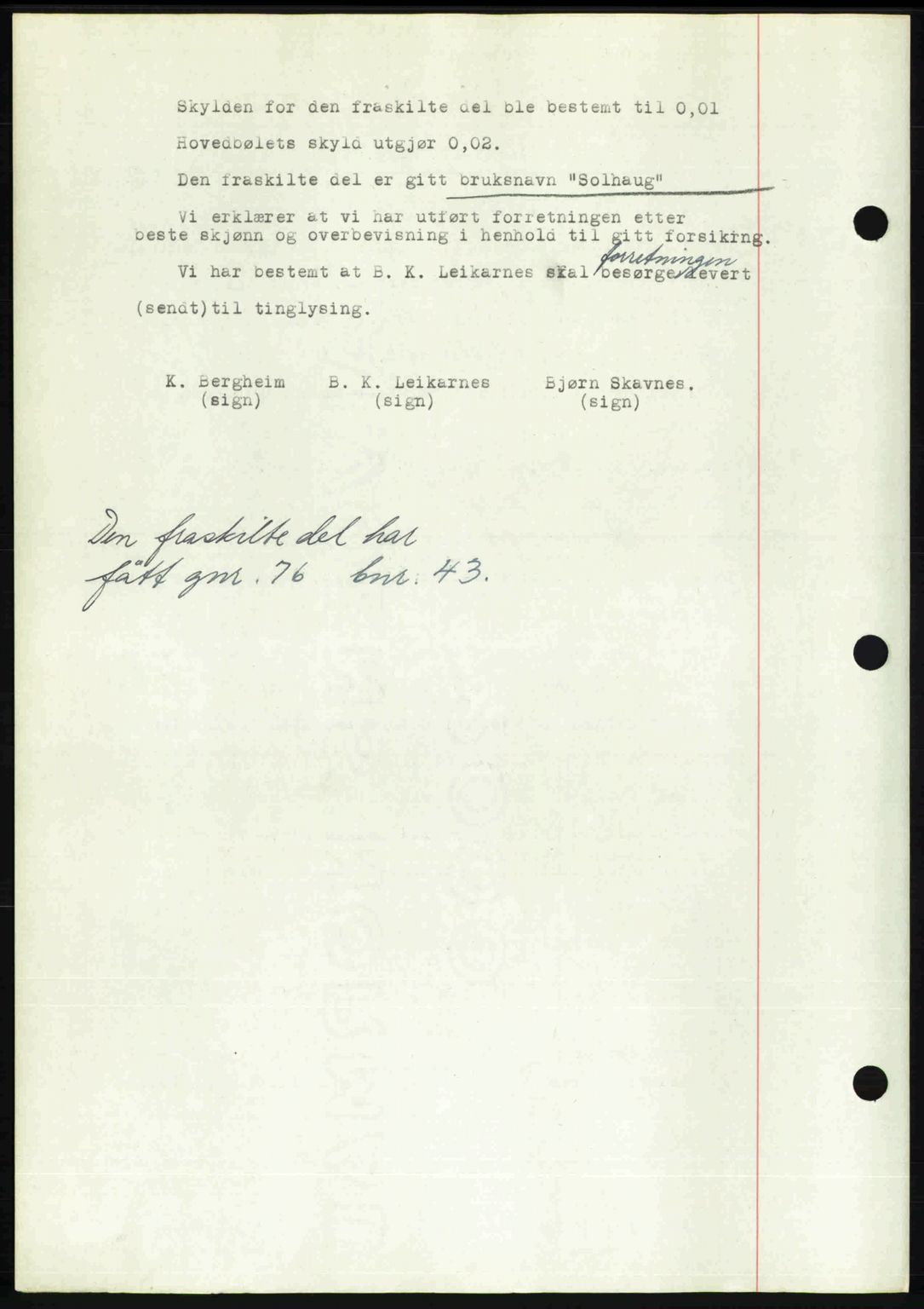 Romsdal sorenskriveri, AV/SAT-A-4149/1/2/2C: Mortgage book no. A21, 1946-1946, Diary no: : 2027/1946