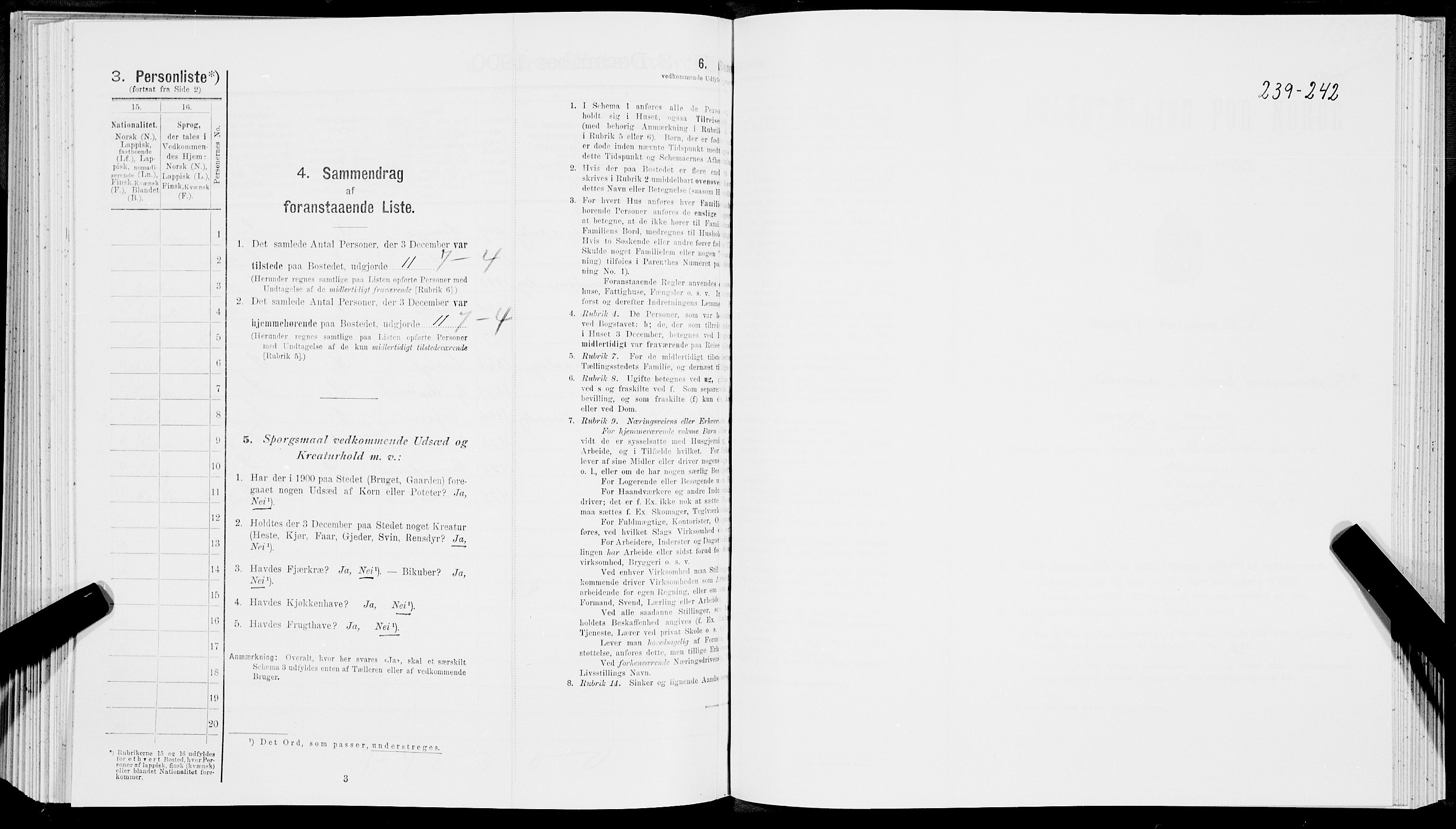 SAT, 1900 census for Ankenes, 1900, p. 528