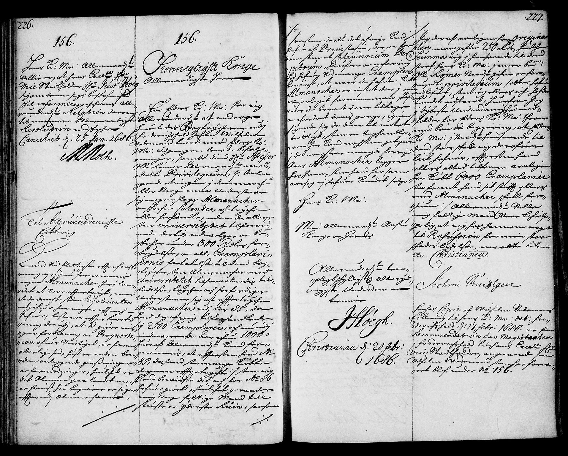 Stattholderembetet 1572-1771, AV/RA-EA-2870/Ae/L0002: Supplikasjons- og resolusjonsprotokoll, 1686, p. 226-227