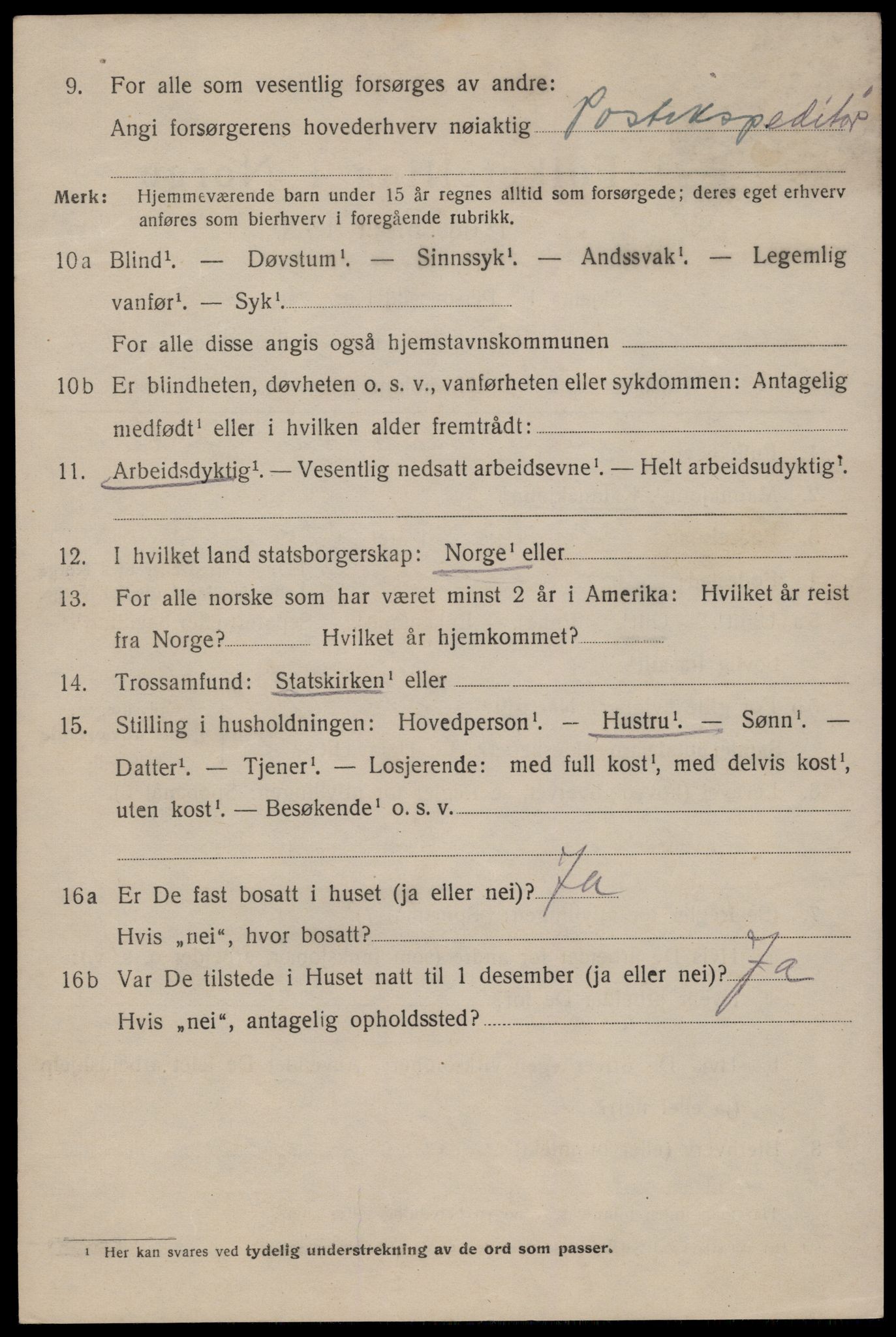 SAST, 1920 census for Stavanger, 1920, p. 118715