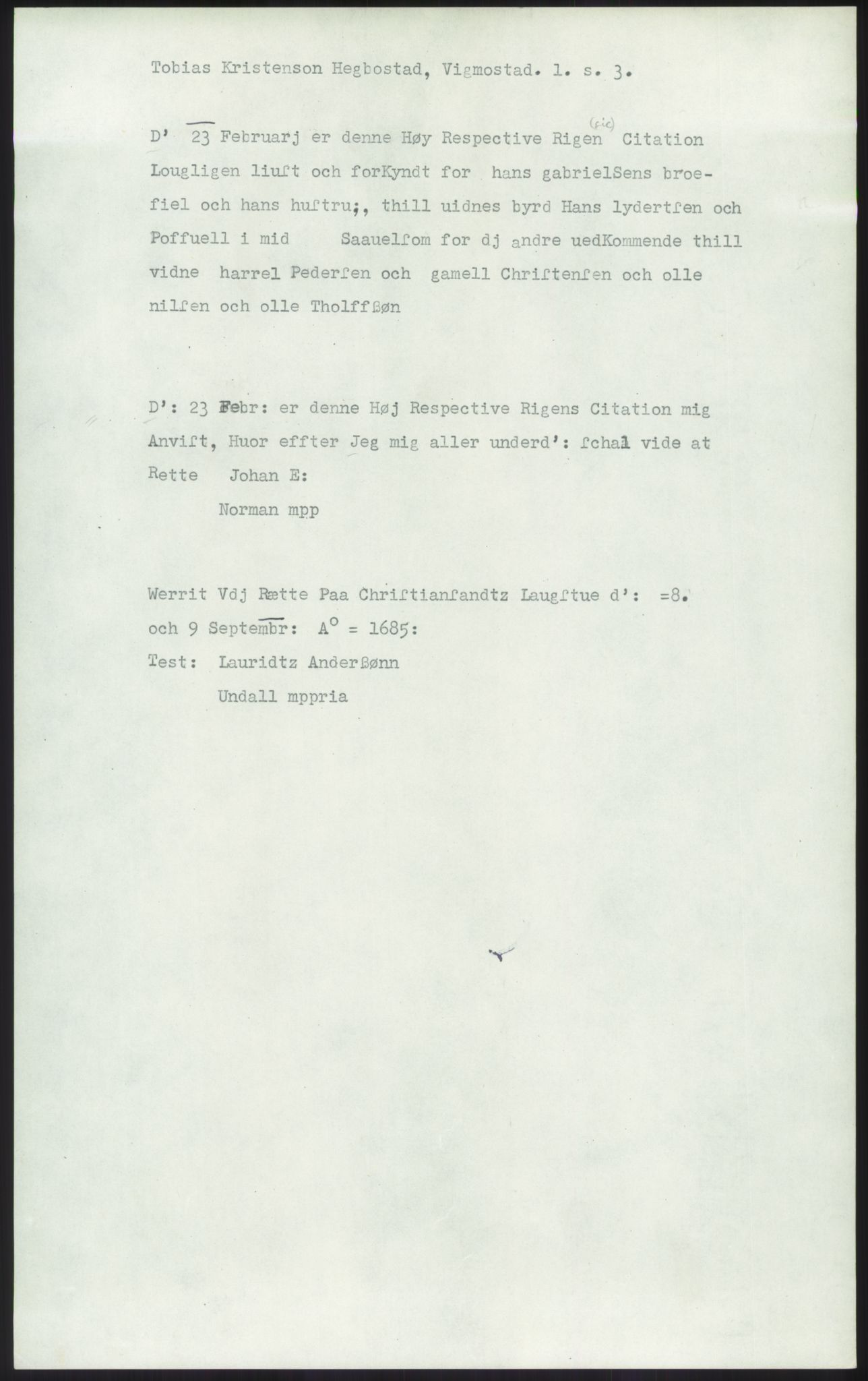 Samlinger til kildeutgivelse, Diplomavskriftsamlingen, AV/RA-EA-4053/H/Ha, p. 1357