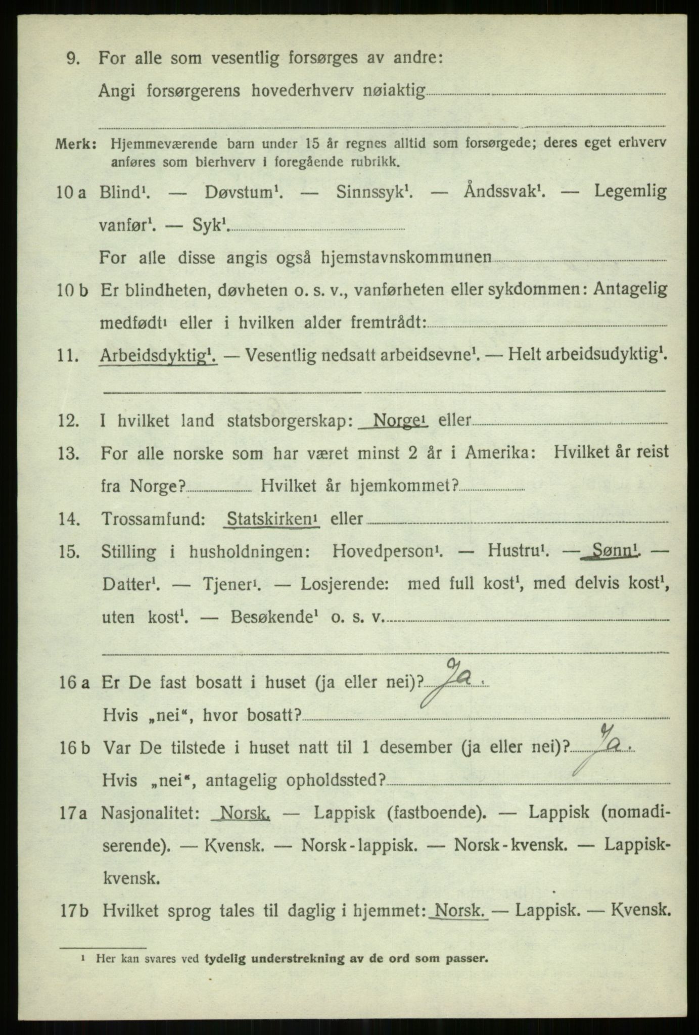 SATØ, 1920 census for Målselv, 1920, p. 1390