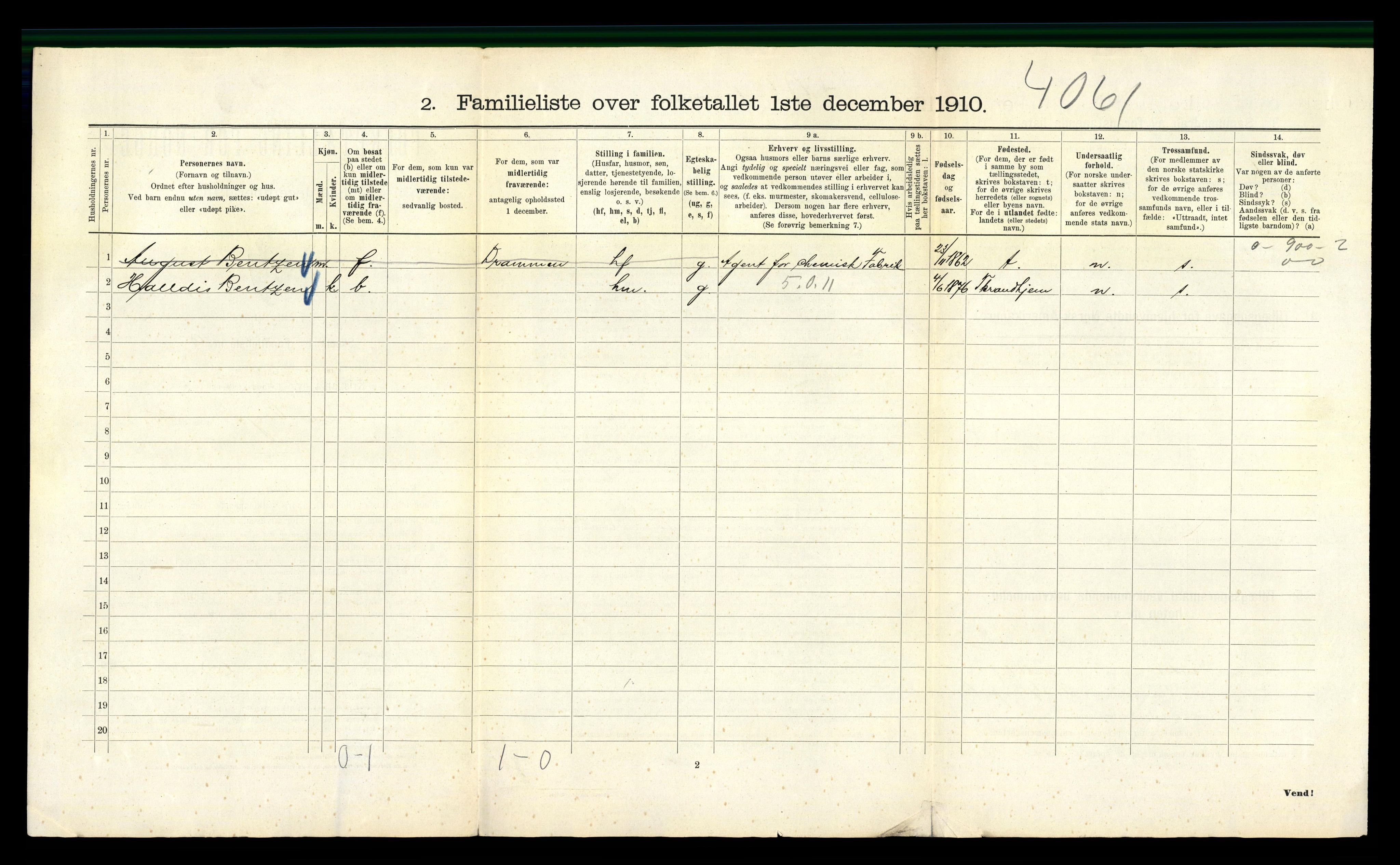 RA, 1910 census for Kristiania, 1910, p. 73394