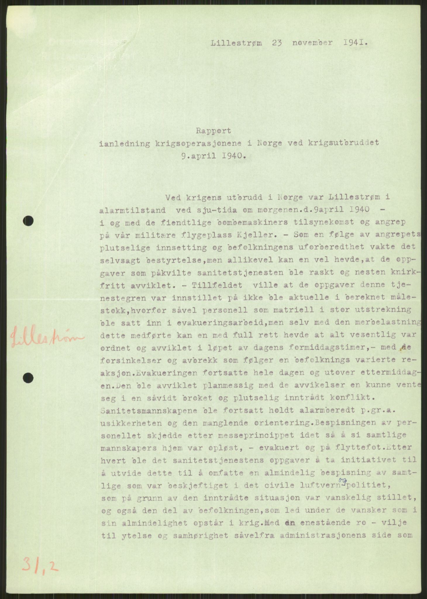 Forsvaret, Forsvarets krigshistoriske avdeling, AV/RA-RAFA-2017/Y/Ya/L0013: II-C-11-31 - Fylkesmenn.  Rapporter om krigsbegivenhetene 1940., 1940, p. 767