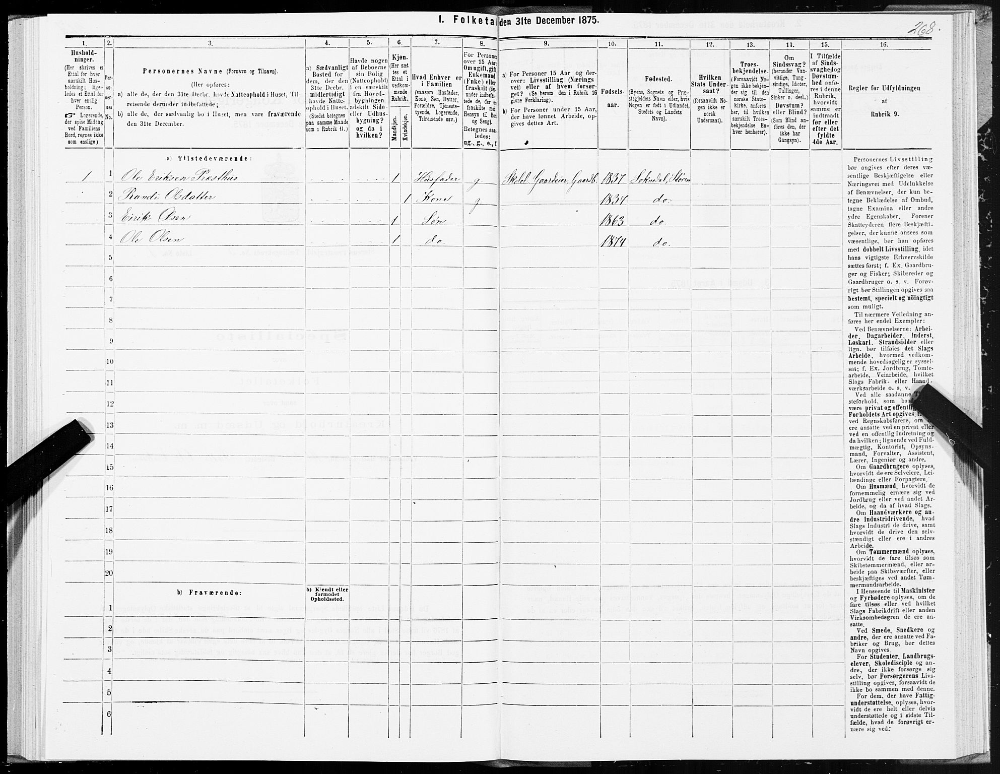 SAT, 1875 census for 1648P Støren, 1875, p. 8268