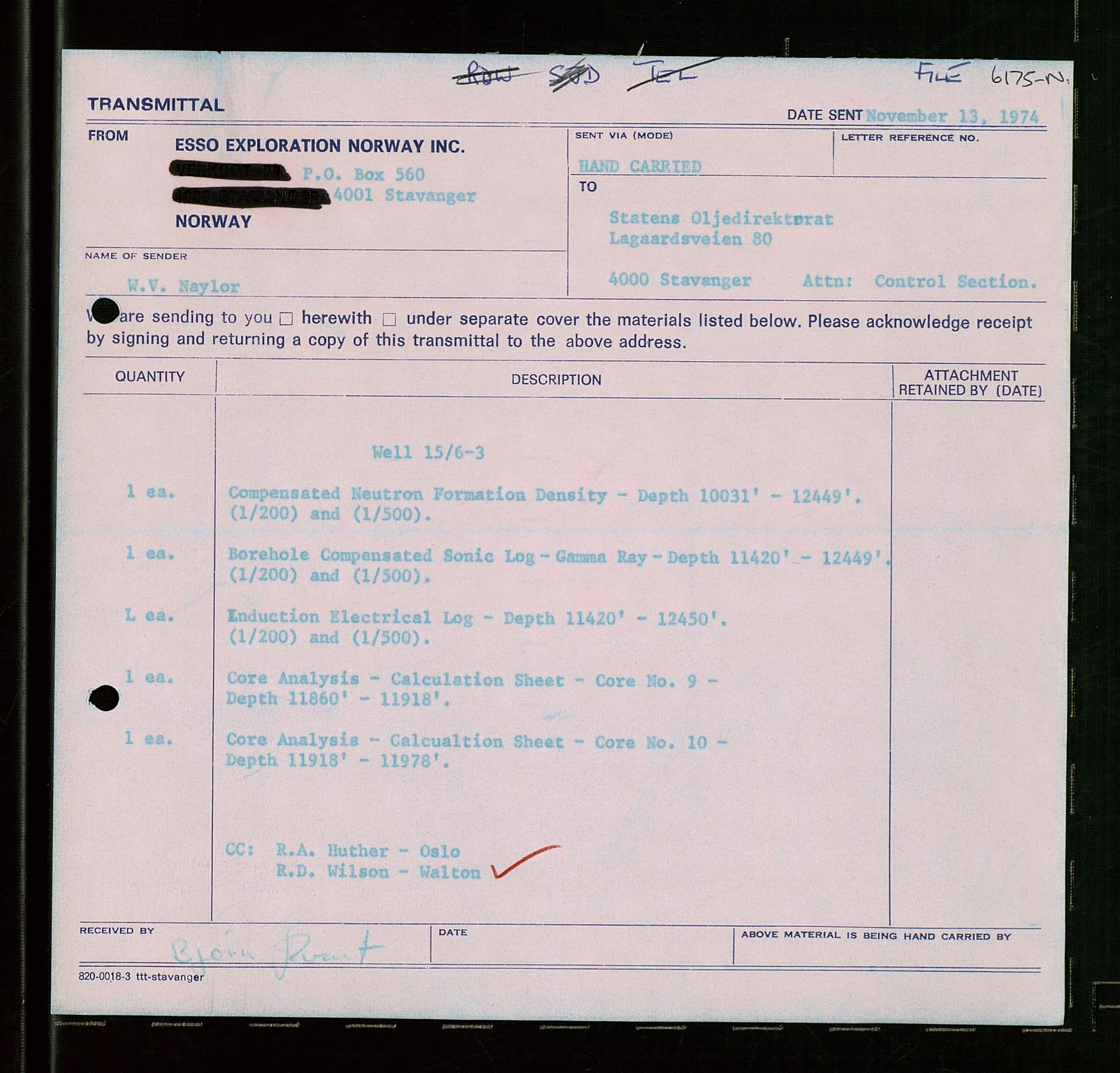 Pa 1512 - Esso Exploration and Production Norway Inc., AV/SAST-A-101917/E/Ea/L0026: Sak og korrespondanse, 1966-1974, p. 243