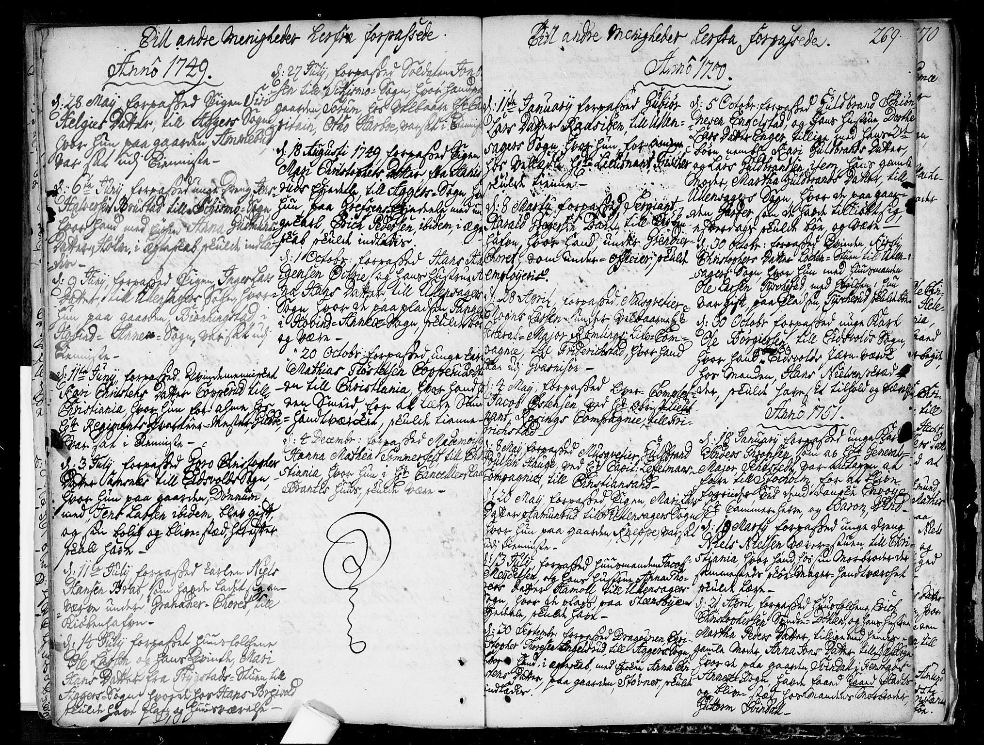 Nannestad prestekontor Kirkebøker, SAO/A-10414a/F/Fa/L0006: Parish register (official) no. I 6, 1739-1754, p. 269