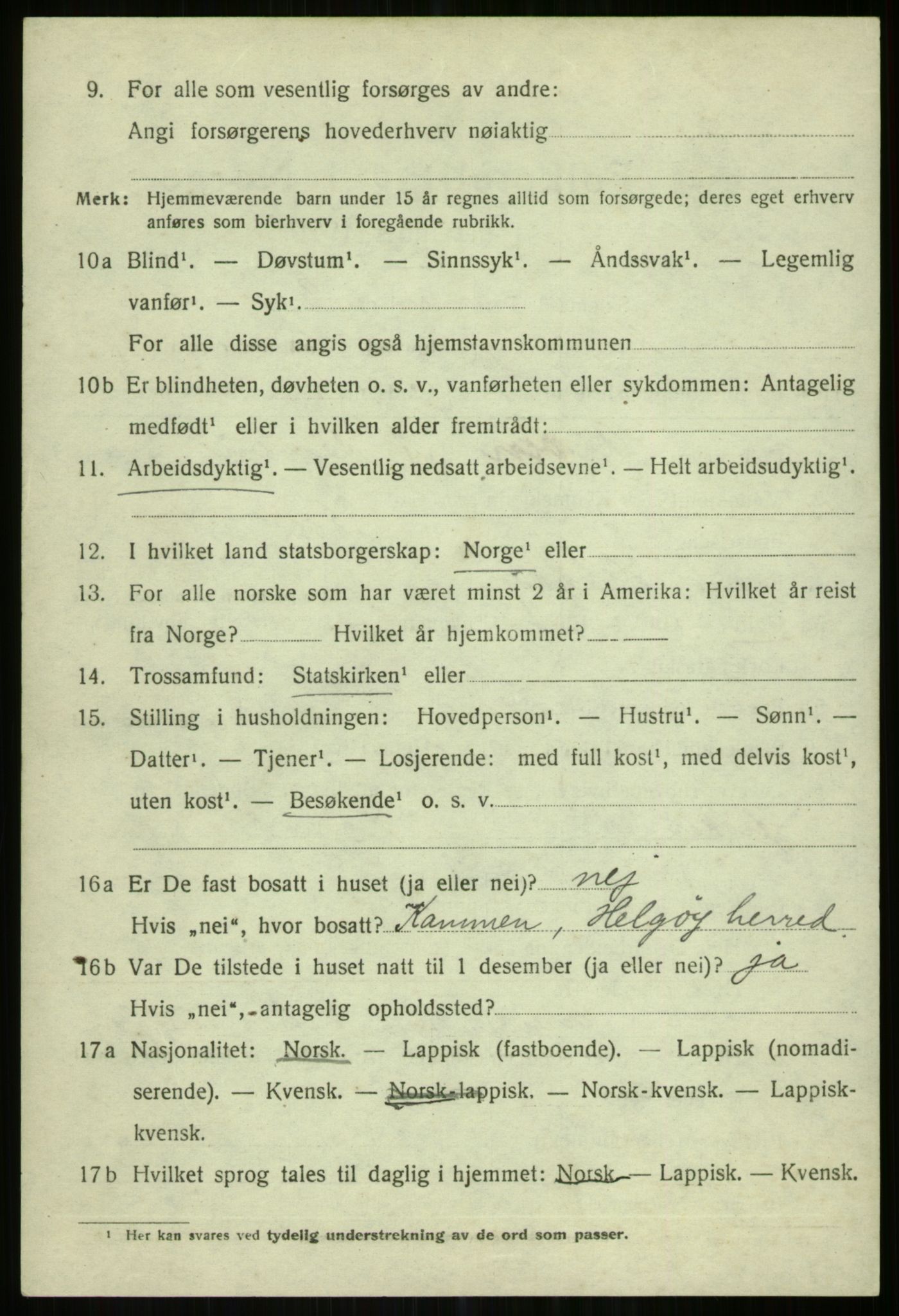 SATØ, 1920 census for Karlsøy, 1920, p. 5102