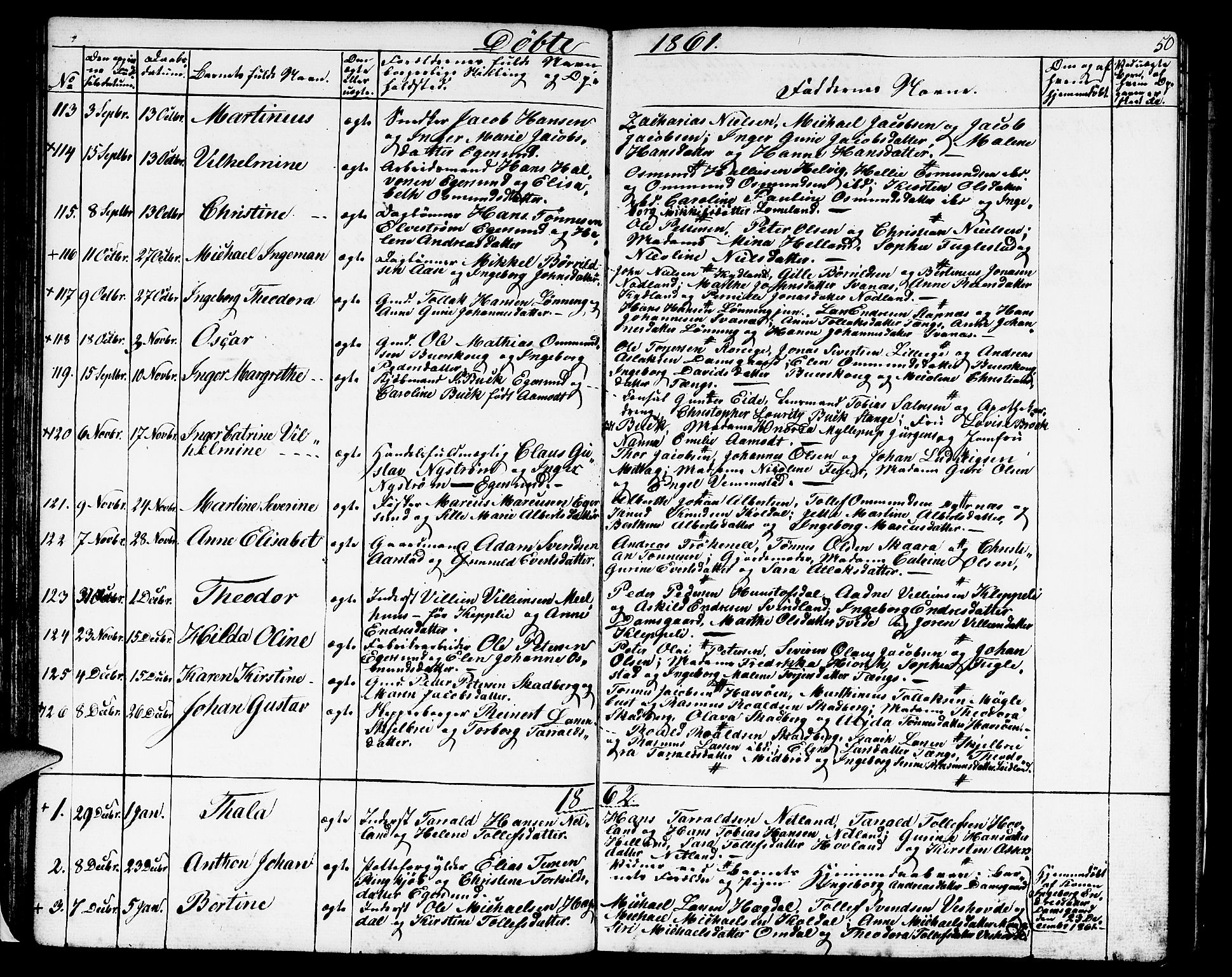 Eigersund sokneprestkontor, SAST/A-101807/S09/L0004: Parish register (copy) no. B 4, 1855-1871, p. 50