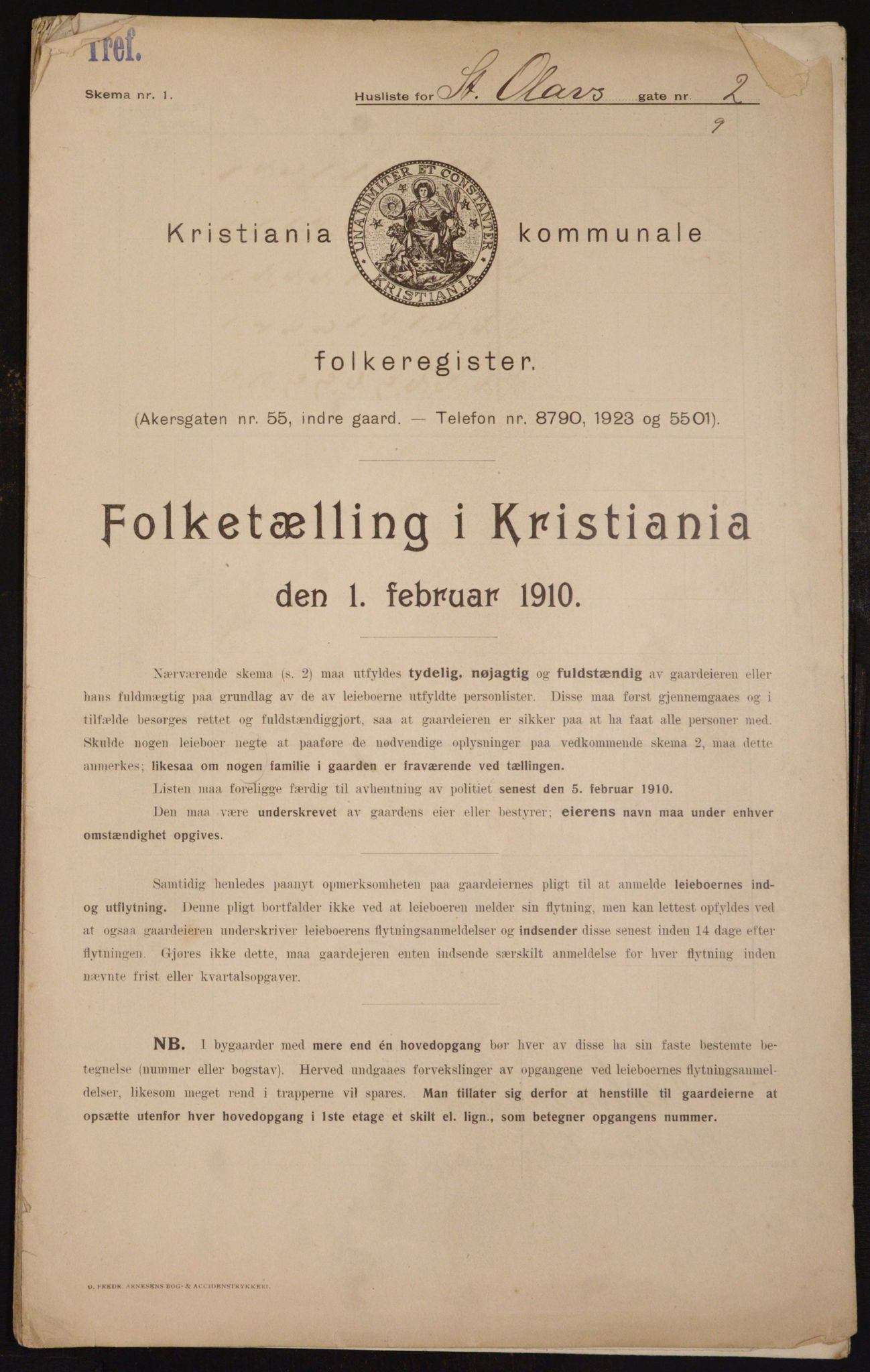 OBA, Municipal Census 1910 for Kristiania, 1910, p. 84074