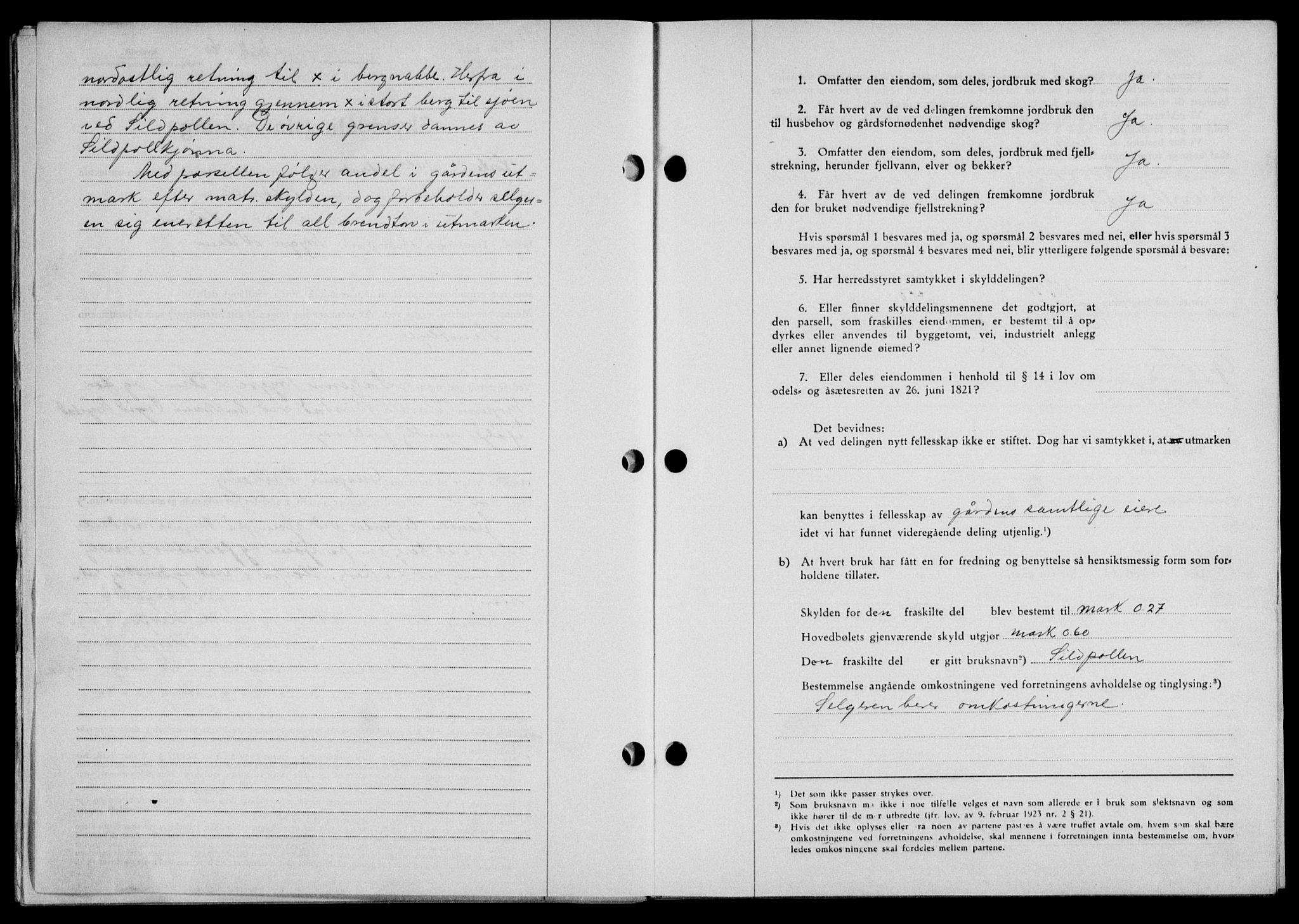 Lofoten sorenskriveri, AV/SAT-A-0017/1/2/2C/L0008a: Mortgage book no. 8a, 1940-1941, Diary no: : 1068/1940