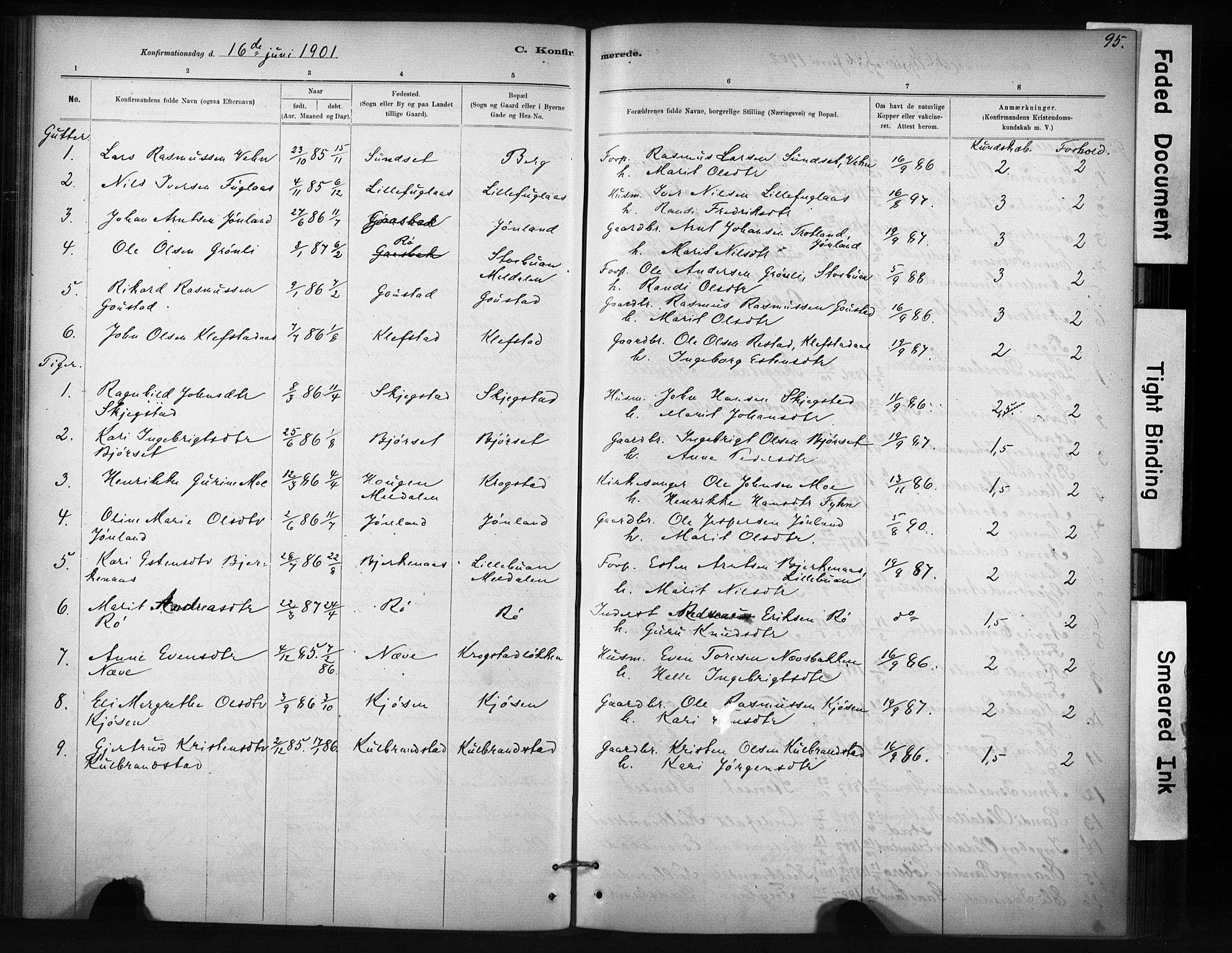 Ministerialprotokoller, klokkerbøker og fødselsregistre - Sør-Trøndelag, SAT/A-1456/694/L1127: Parish register (official) no. 694A01, 1887-1905, p. 95