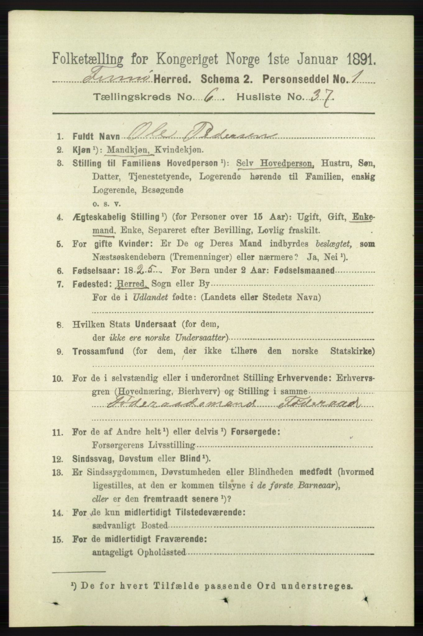 RA, 1891 census for 1141 Finnøy, 1891, p. 1467