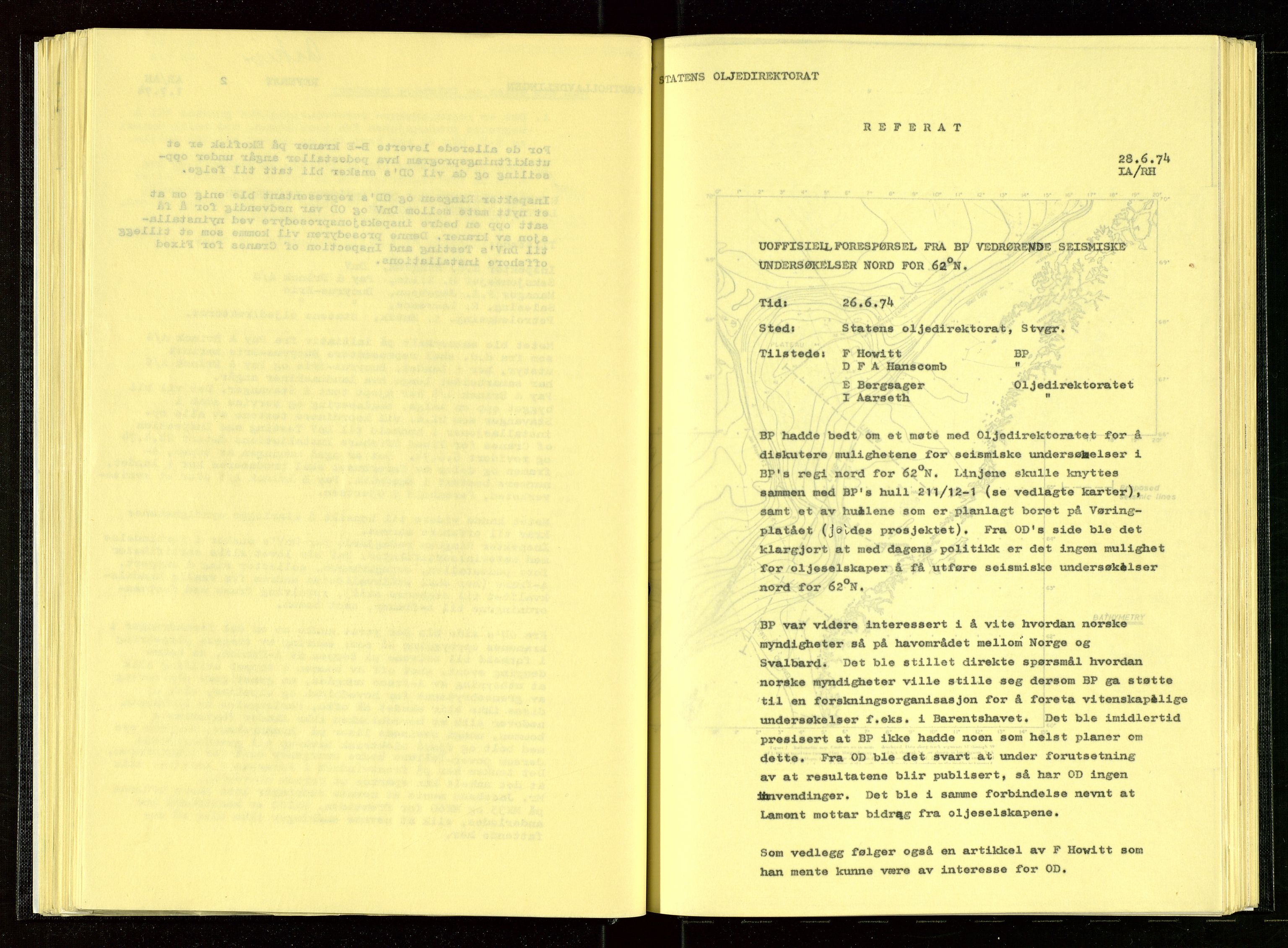 Oljedirektoratet, AV/SAST-A-101366/Aa/L0002: Referatprotokoller, 1974