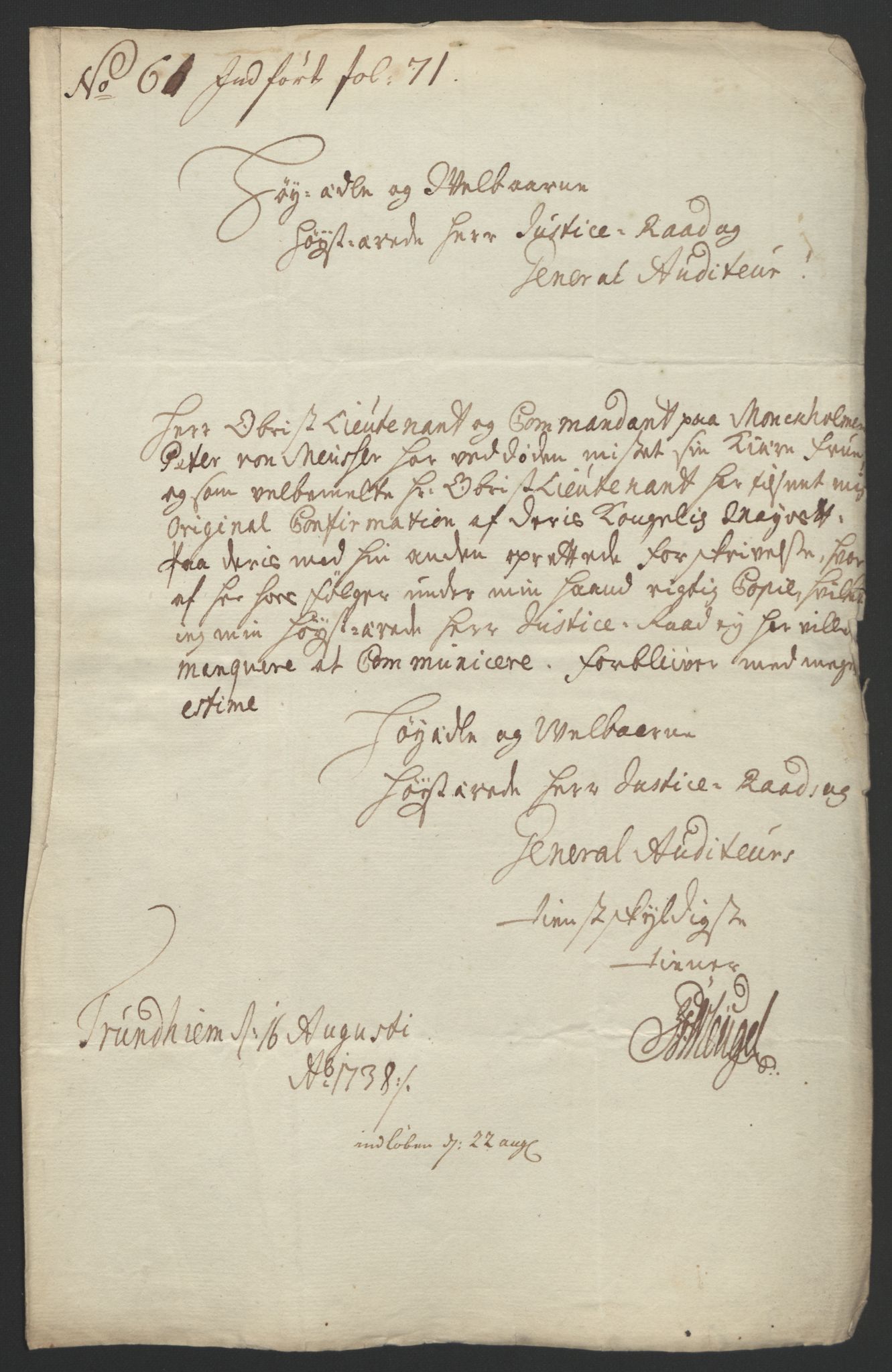 Forsvaret, Generalauditøren, RA/RAFA-1772/F/Fj/Fja/L0022: --, 1733-1821, p. 515