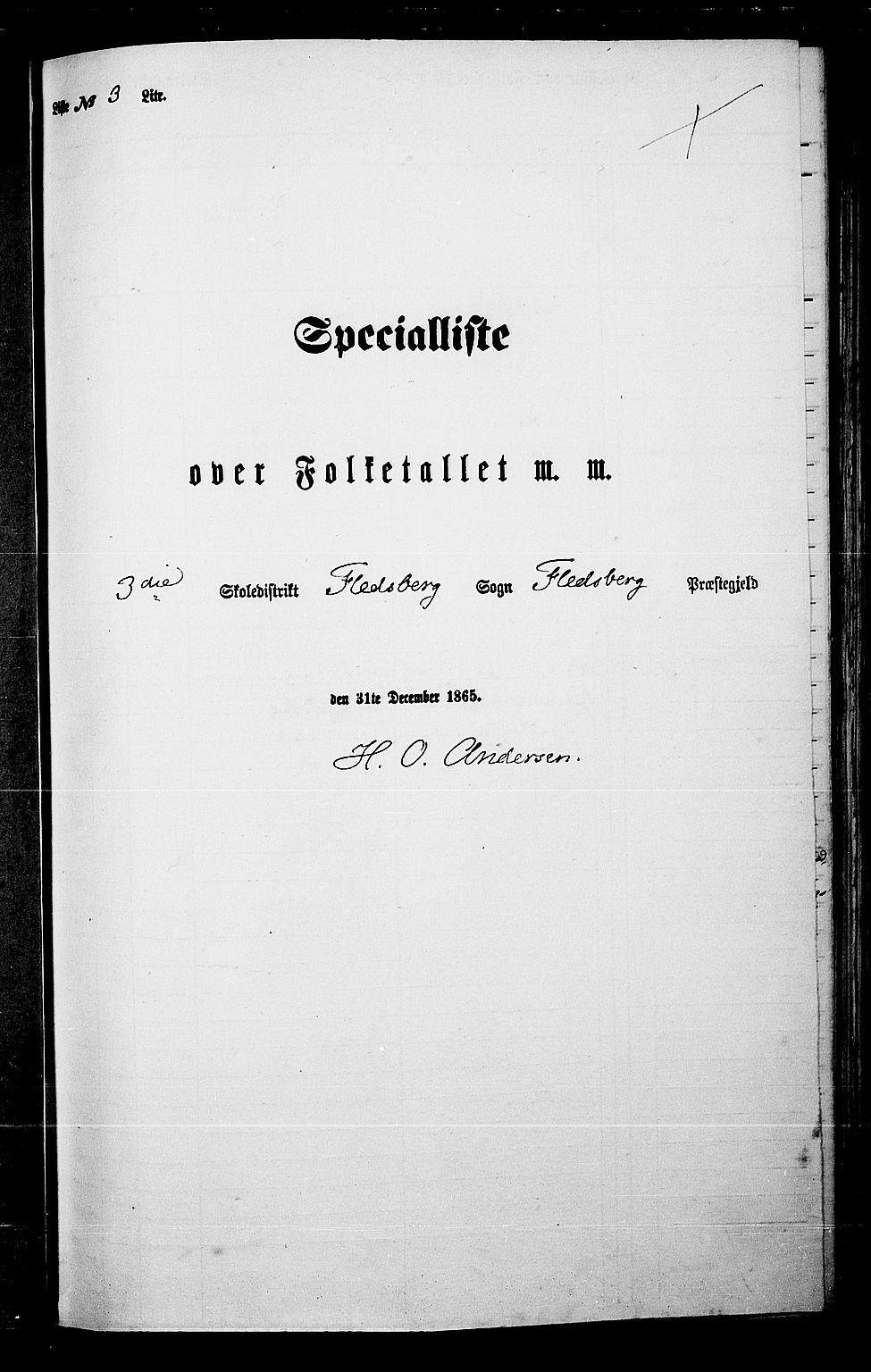 RA, 1865 census for Flesberg, 1865, p. 64