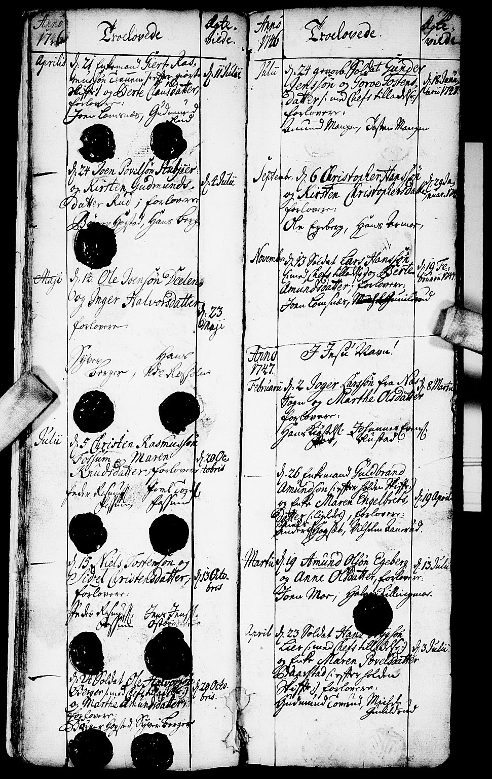 Aurskog prestekontor Kirkebøker, SAO/A-10304a/F/Fa/L0002: Parish register (official) no. I 2, 1735-1766, p. 20