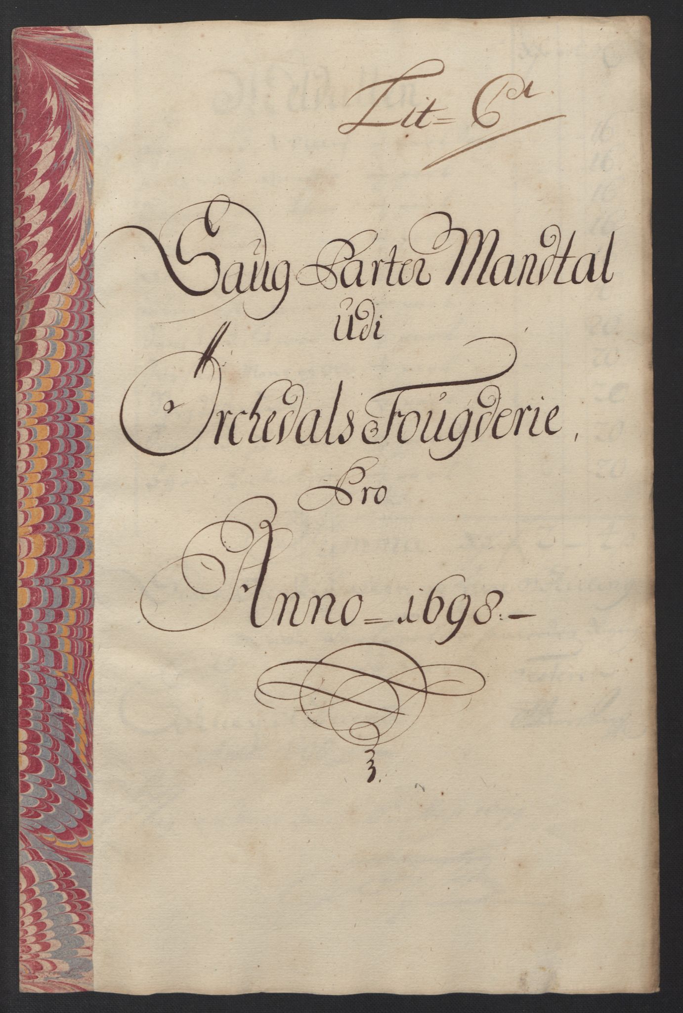 Rentekammeret inntil 1814, Reviderte regnskaper, Fogderegnskap, AV/RA-EA-4092/R60/L3948: Fogderegnskap Orkdal og Gauldal, 1698, p. 133