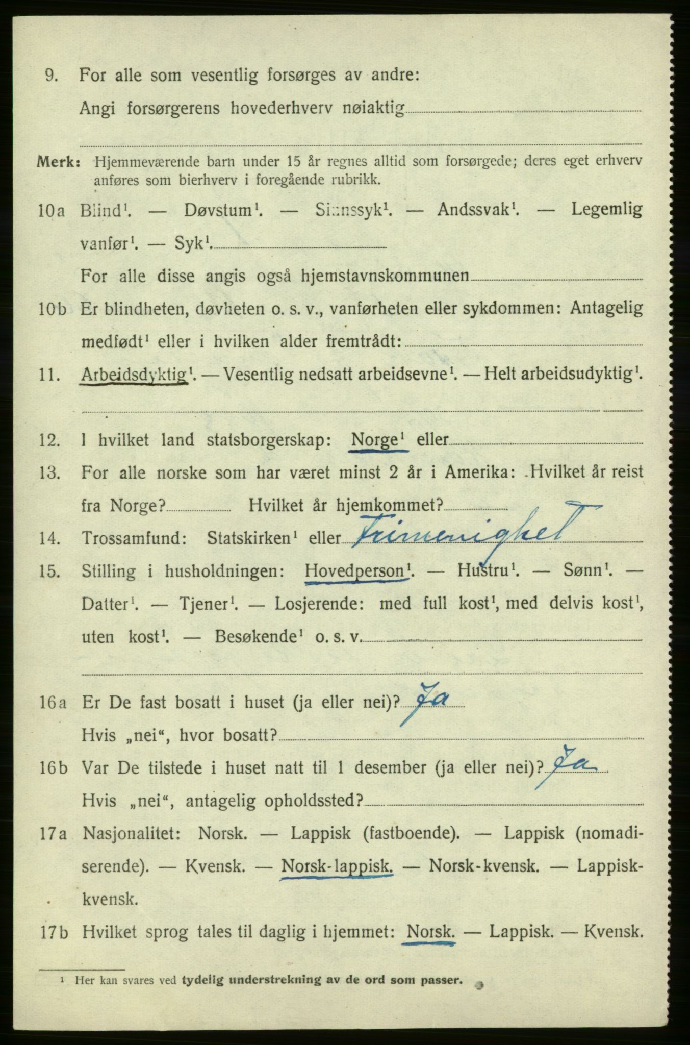 SATØ, 1920 census for Hasvik, 1920, p. 2888