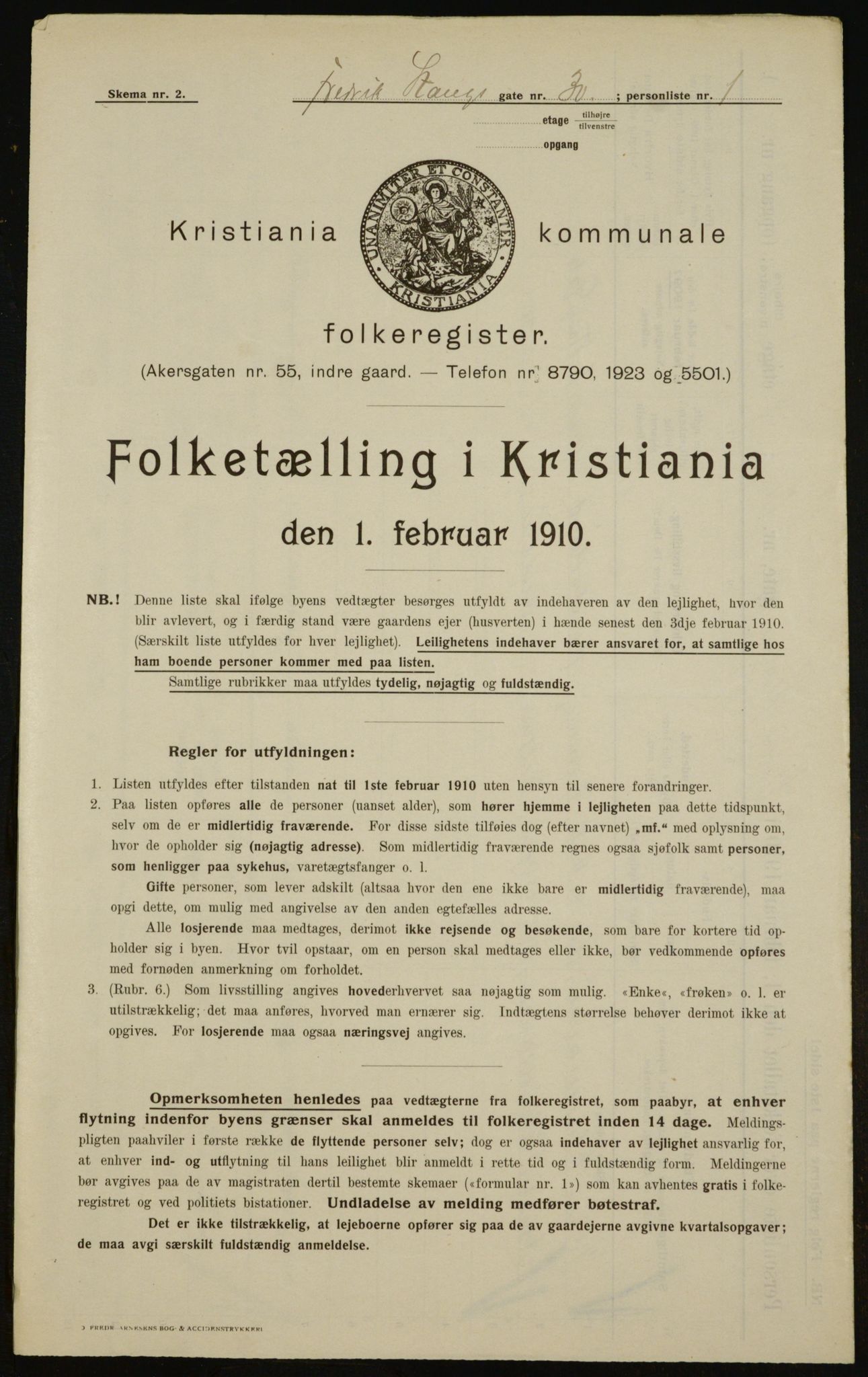 OBA, Municipal Census 1910 for Kristiania, 1910, p. 25091