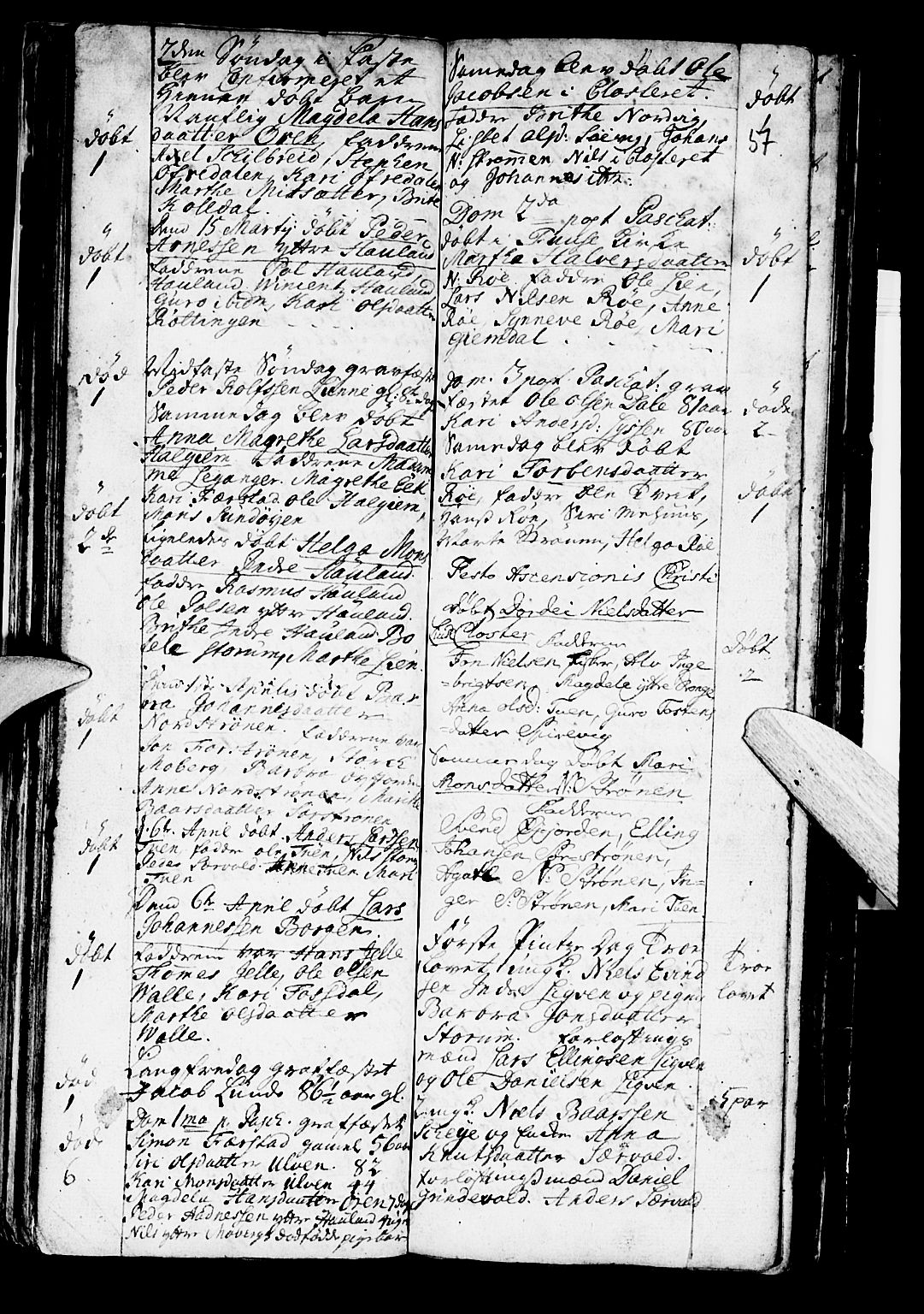 Os sokneprestembete, SAB/A-99929: Parish register (official) no. A 2, 1723-1758, p. 57
