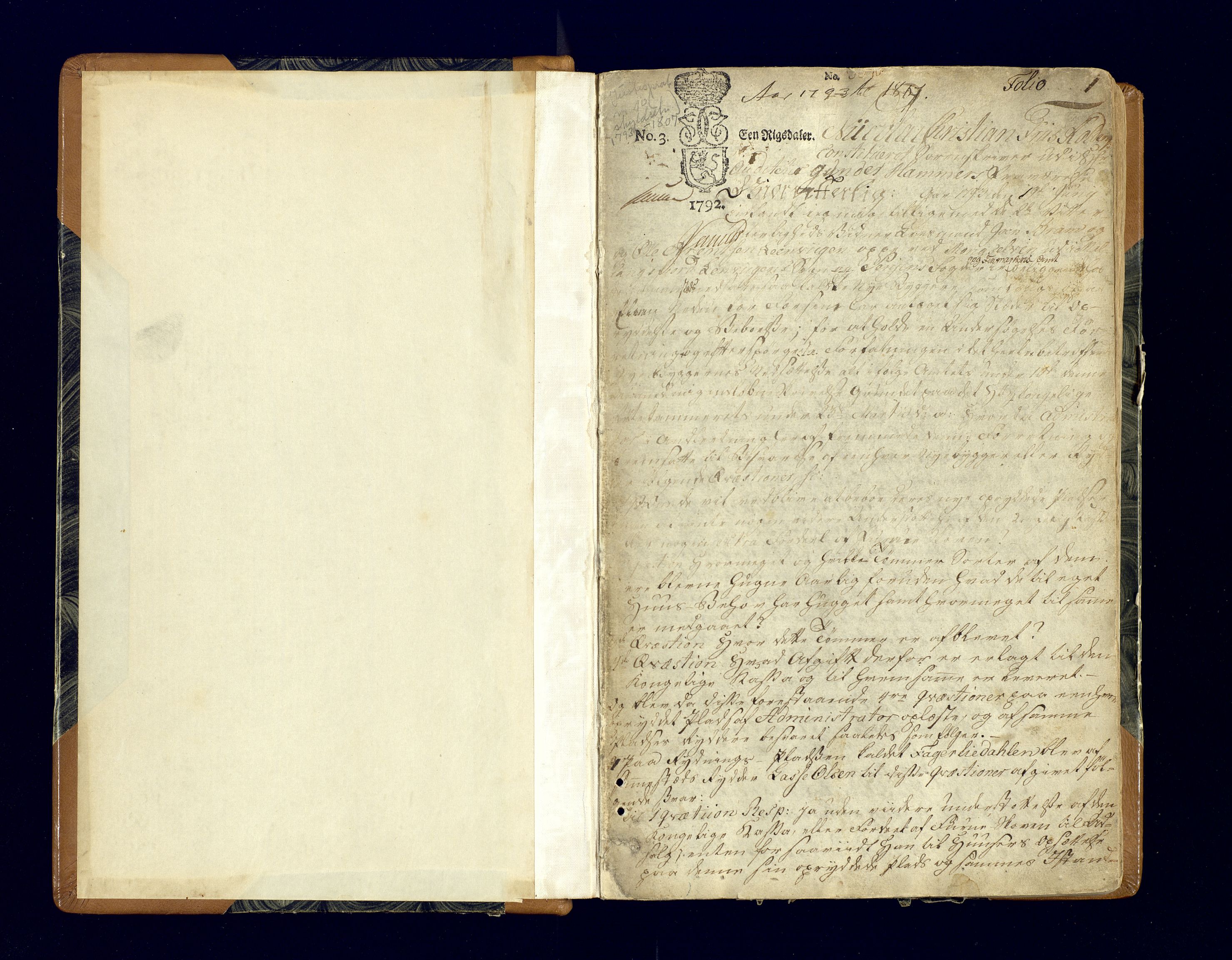 Senja og Tromsø sorenskriveri , AV/SATØ-SATØ-31/F/Fc/L0069: Ekstrarettsprotokoll, 1793-1807, p. 1