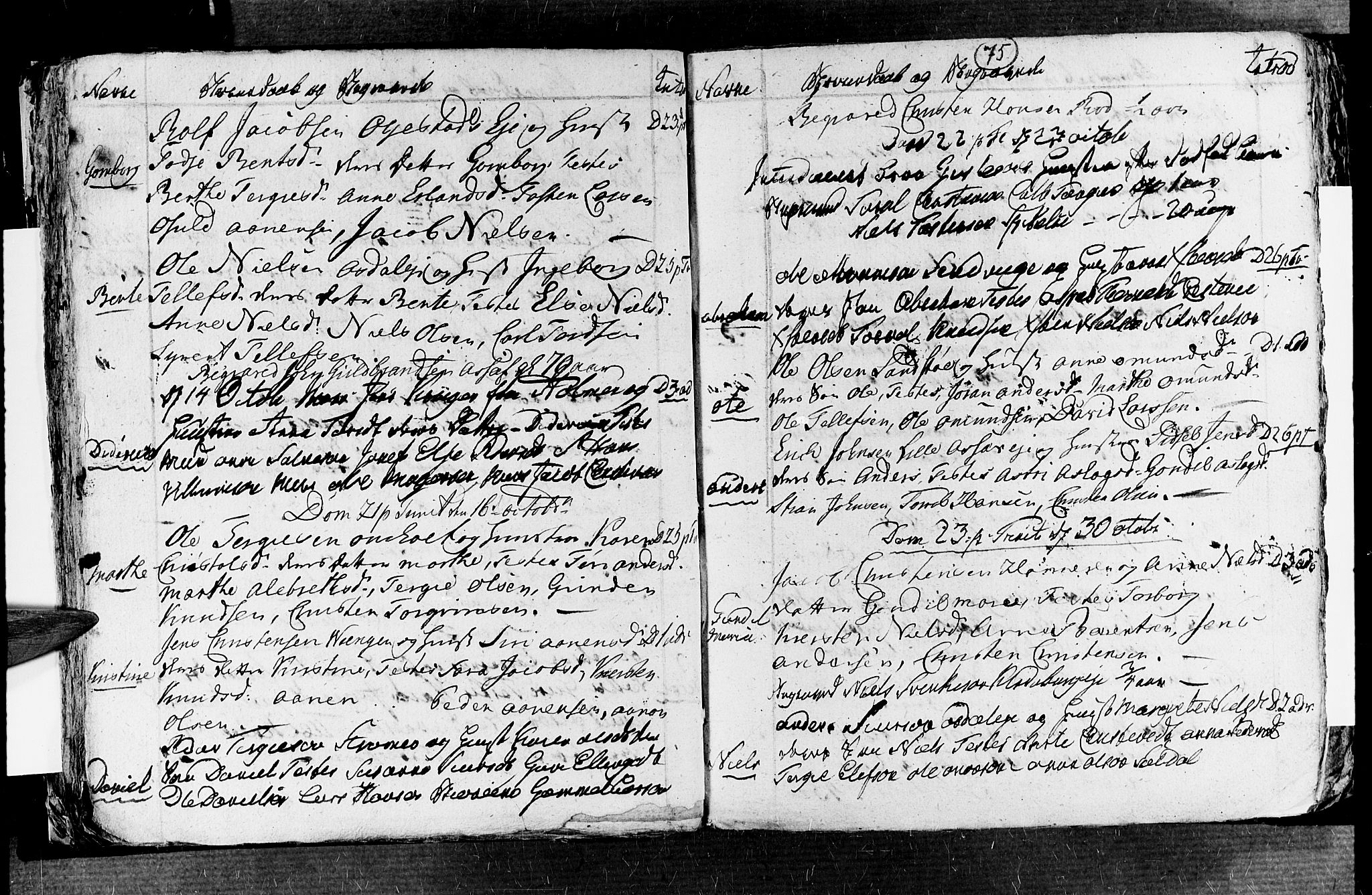Øyestad sokneprestkontor, SAK/1111-0049/F/Fb/L0001: Parish register (copy) no. B 1, 1780-1794, p. 75