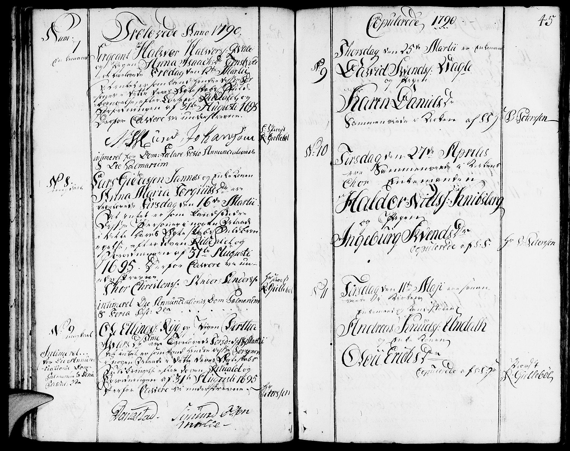 Domkirken sokneprestkontor, AV/SAST-A-101812/001/30/30BA/L0006: Parish register (official) no. A 6, 1783-1815, p. 45