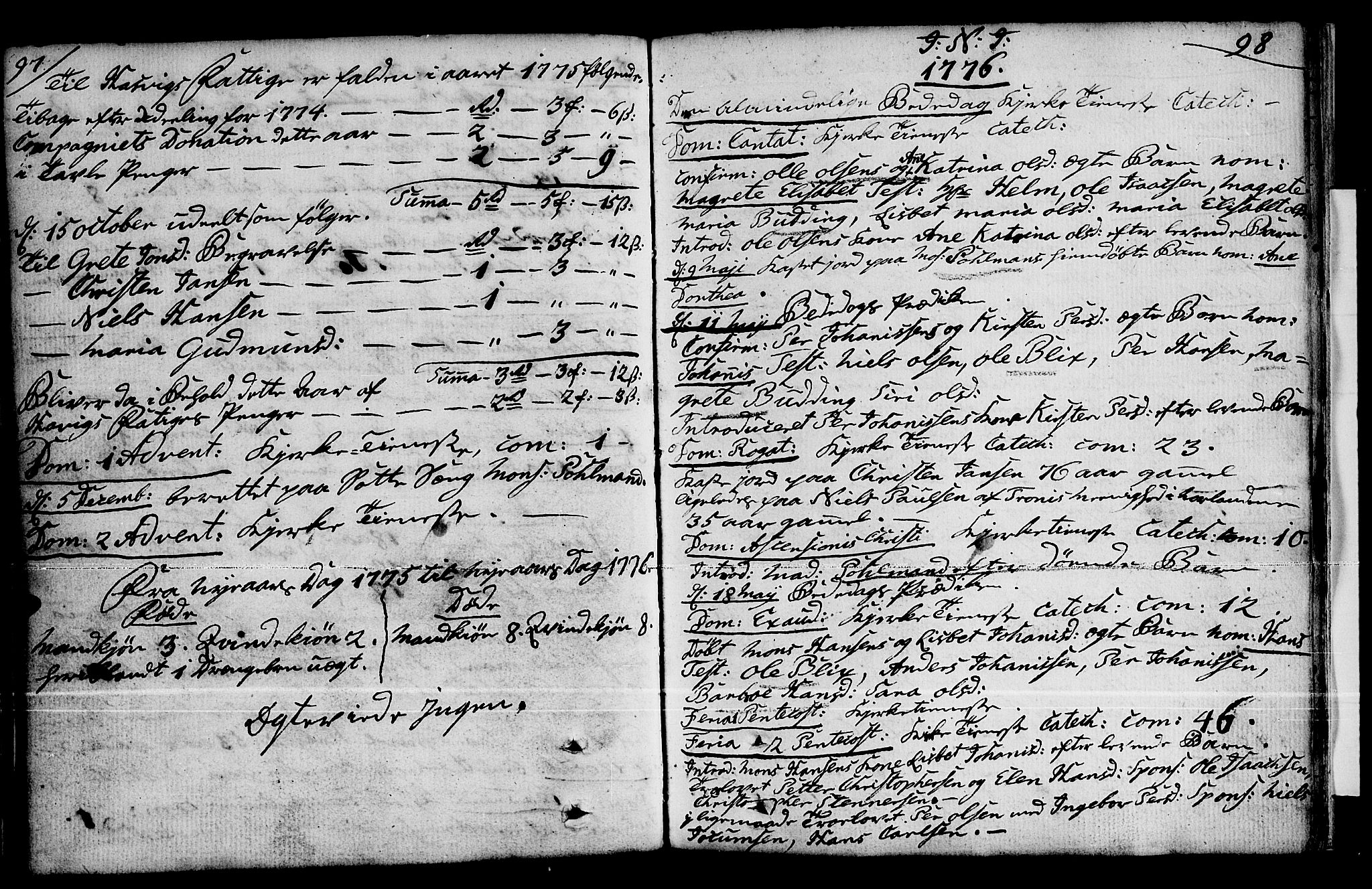 Loppa sokneprestkontor, AV/SATØ-S-1339/H/Ha/L0001kirke: Parish register (official) no. 1 /2, 1753-1784, p. 97-98