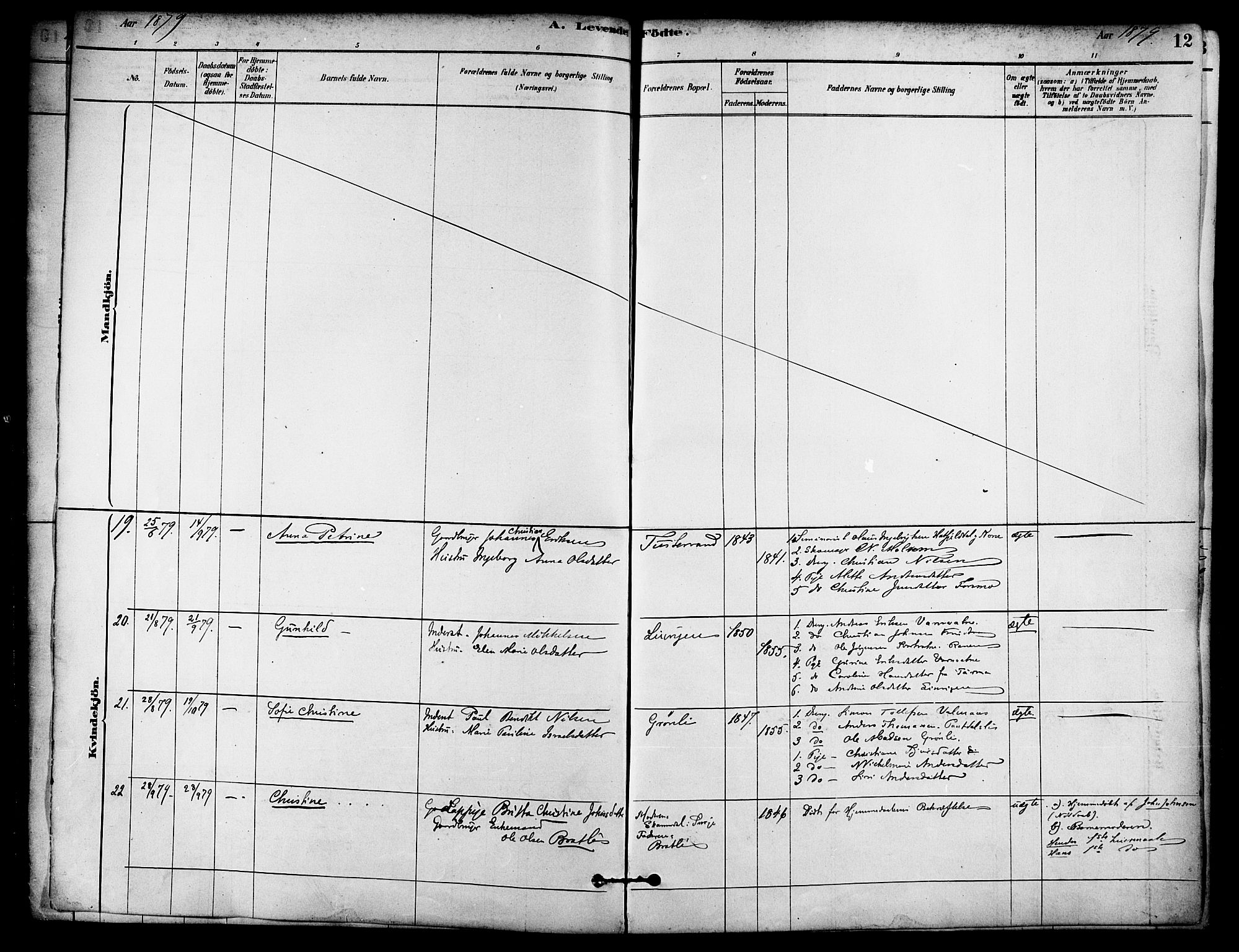 Ministerialprotokoller, klokkerbøker og fødselsregistre - Nordland, AV/SAT-A-1459/823/L0325: Parish register (official) no. 823A02, 1878-1898, p. 12