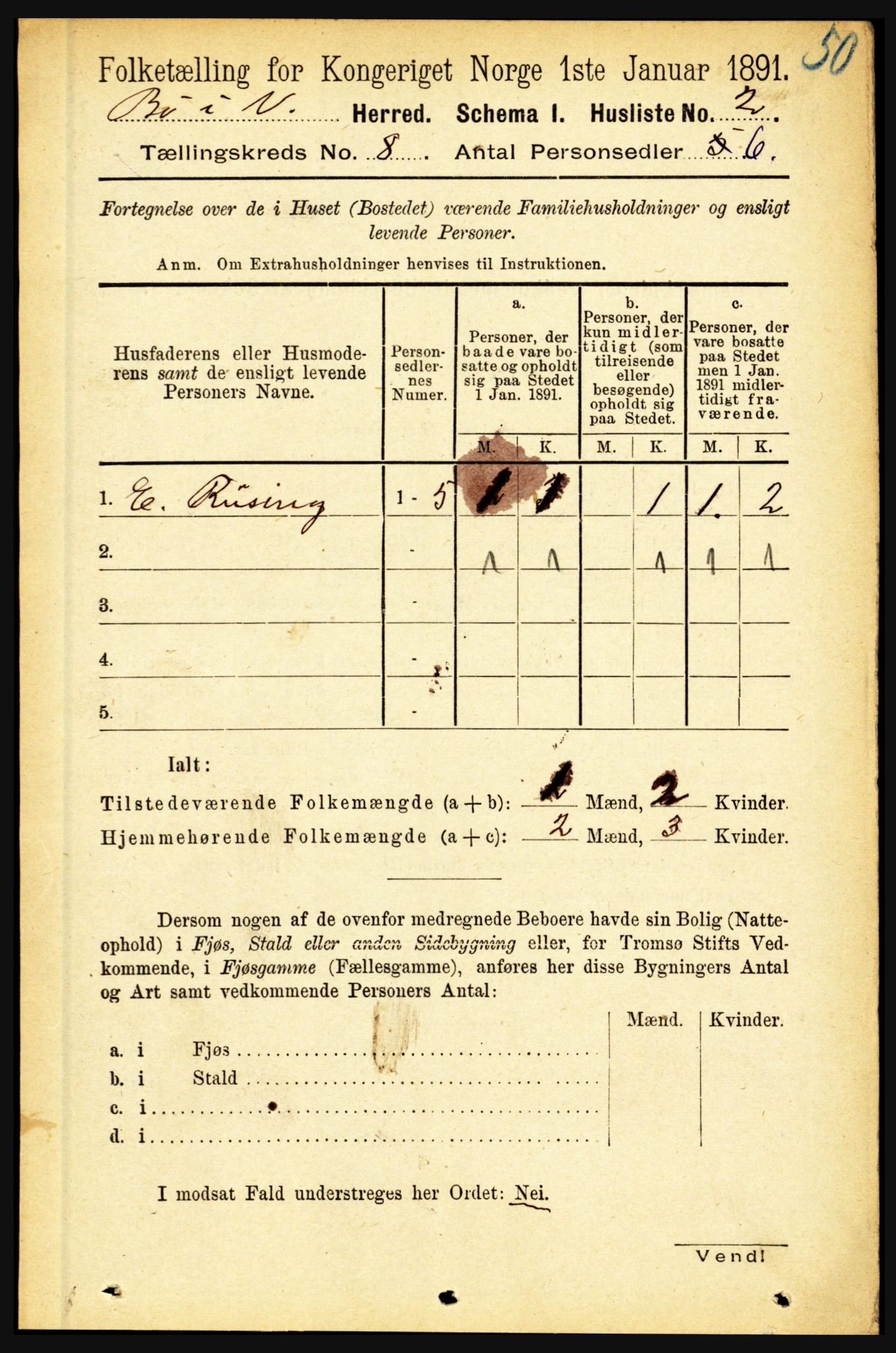 RA, 1891 census for 1867 Bø, 1891, p. 2948