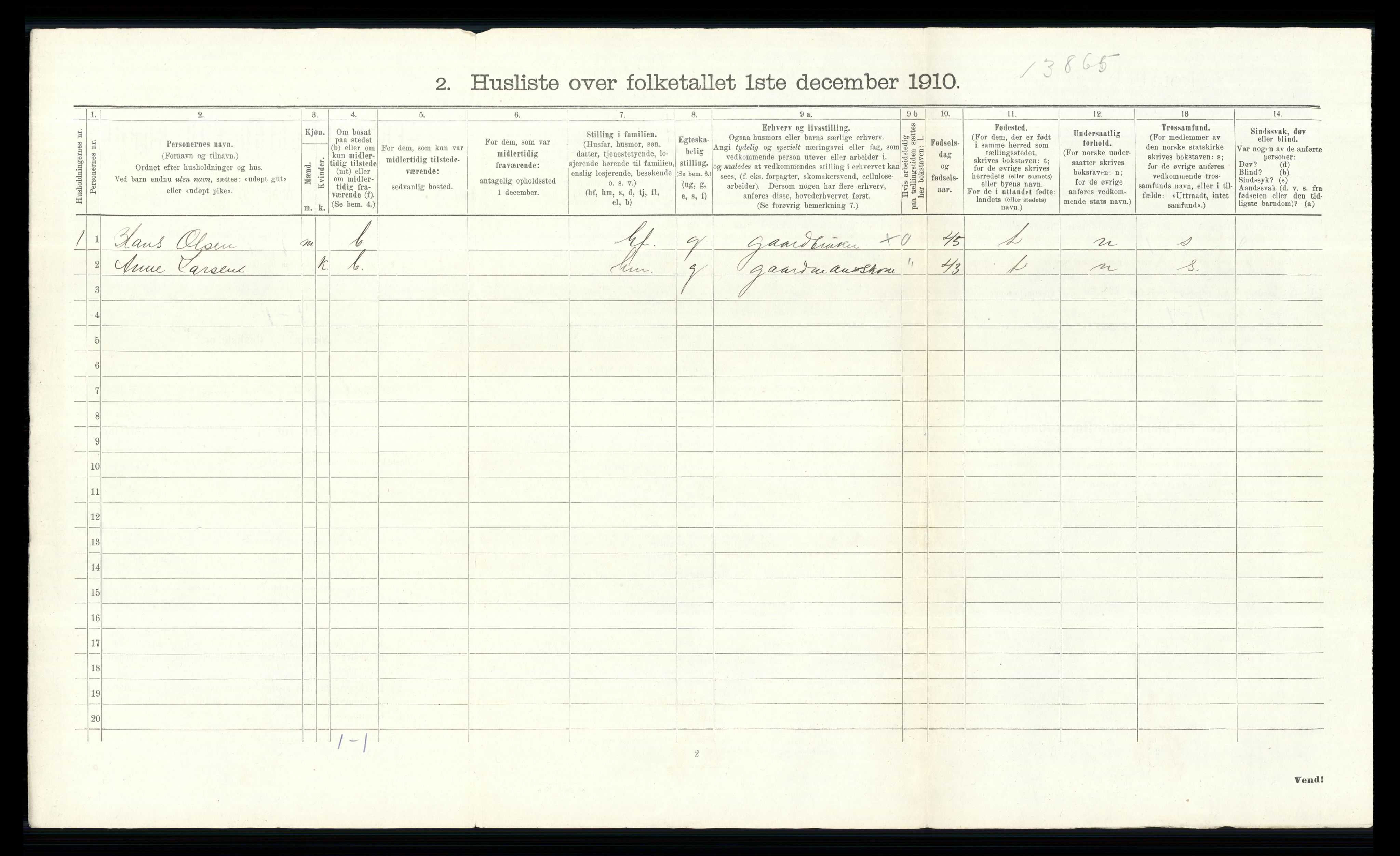 RA, 1910 census for Sør-Aurdal, 1910, p. 736