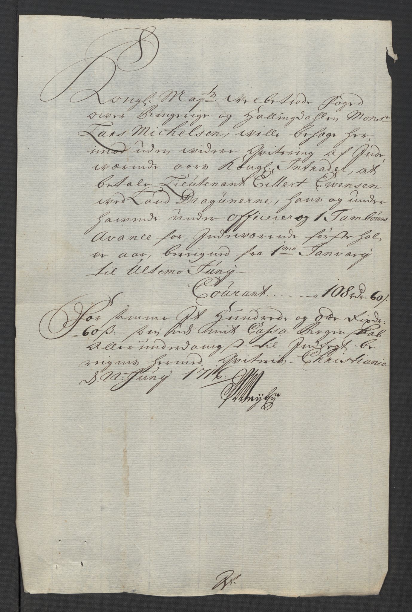 Rentekammeret inntil 1814, Reviderte regnskaper, Fogderegnskap, AV/RA-EA-4092/R23/L1474: Fogderegnskap Ringerike og Hallingdal, 1716, p. 215