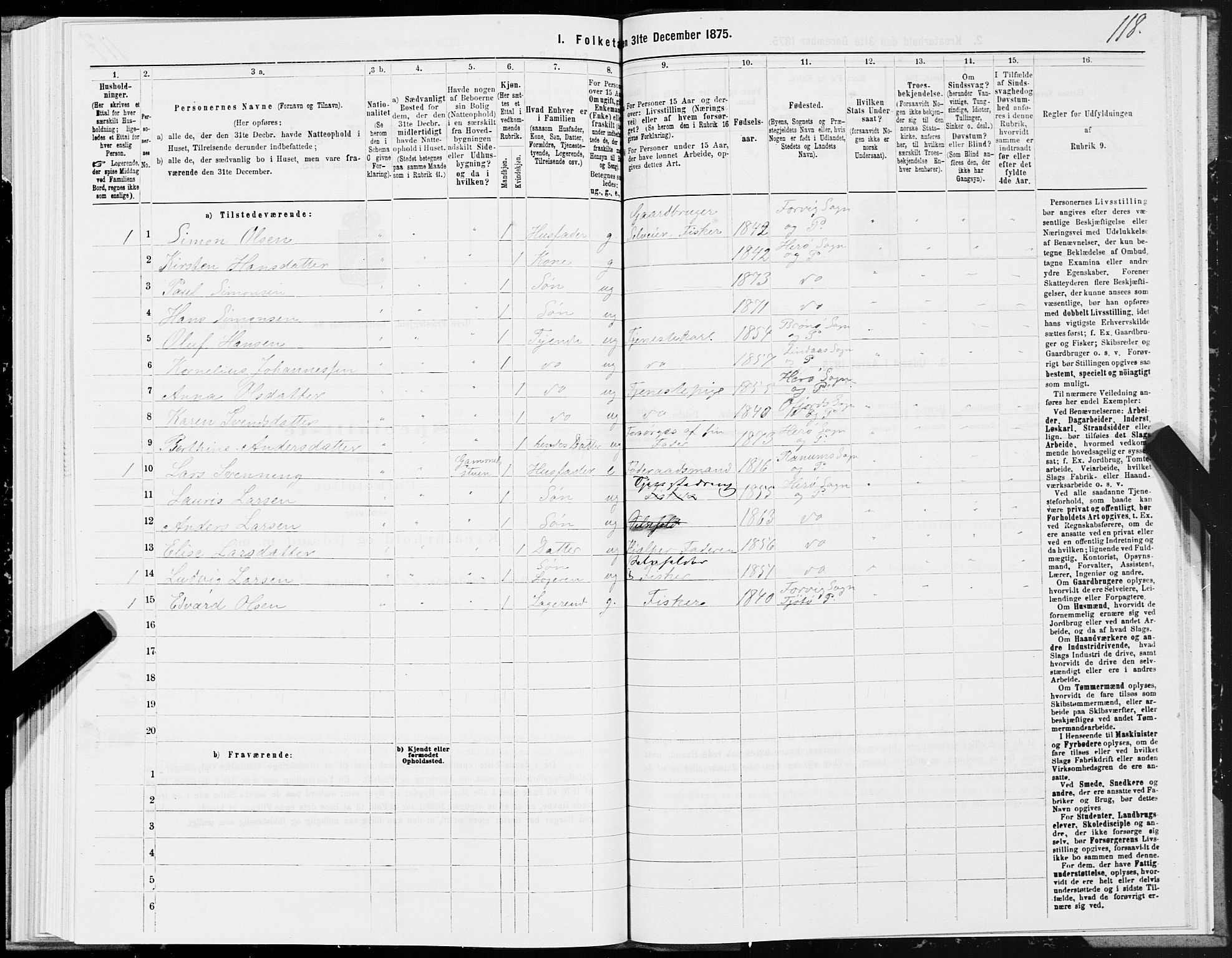 SAT, 1875 census for 1818P Herøy, 1875, p. 1118