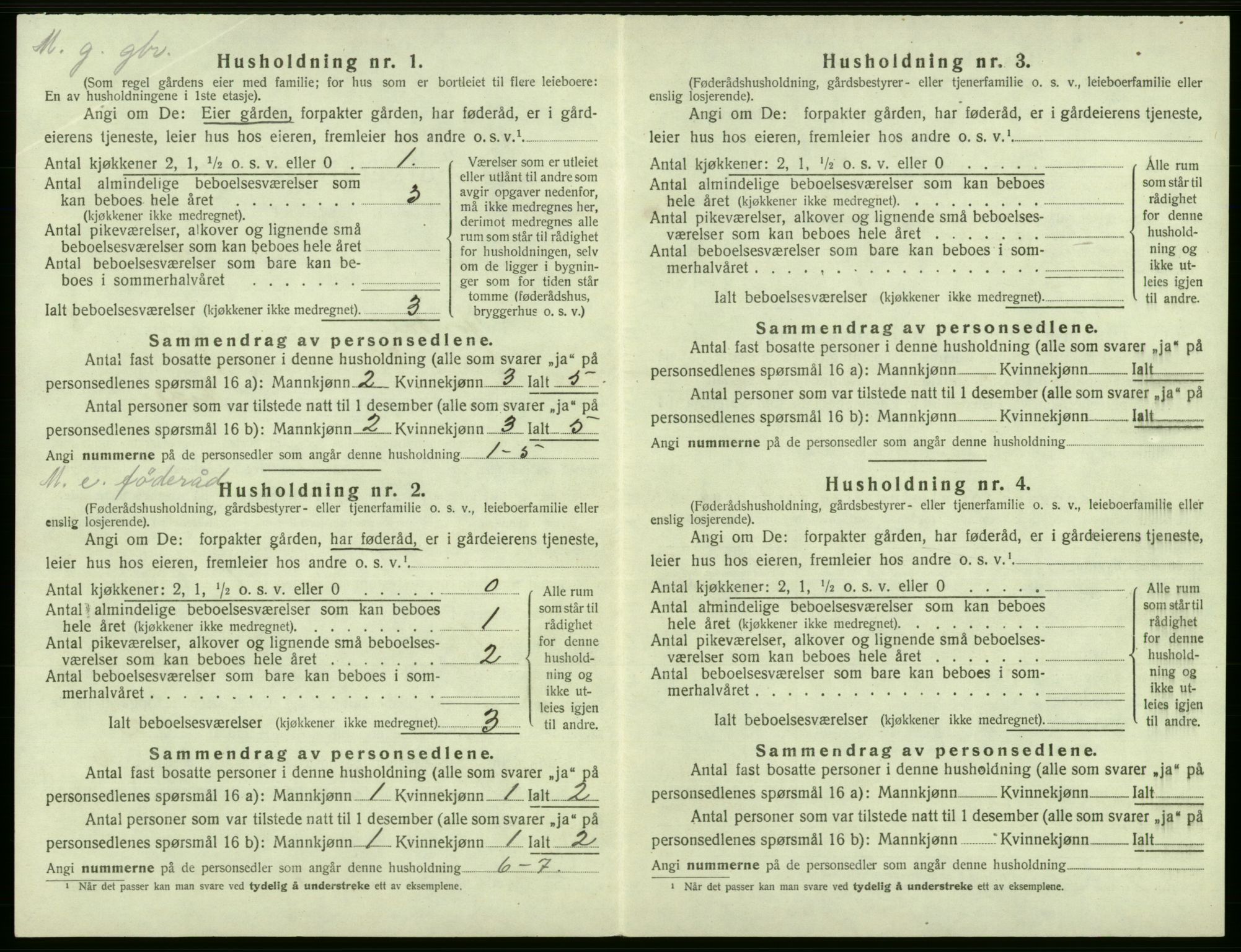 SAB, 1920 census for Jondal, 1920, p. 689