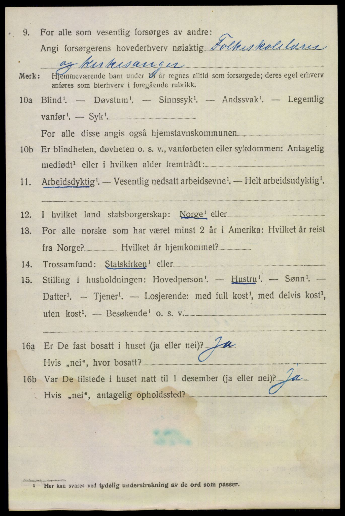 SAKO, 1920 census for Lunde, 1920, p. 5756