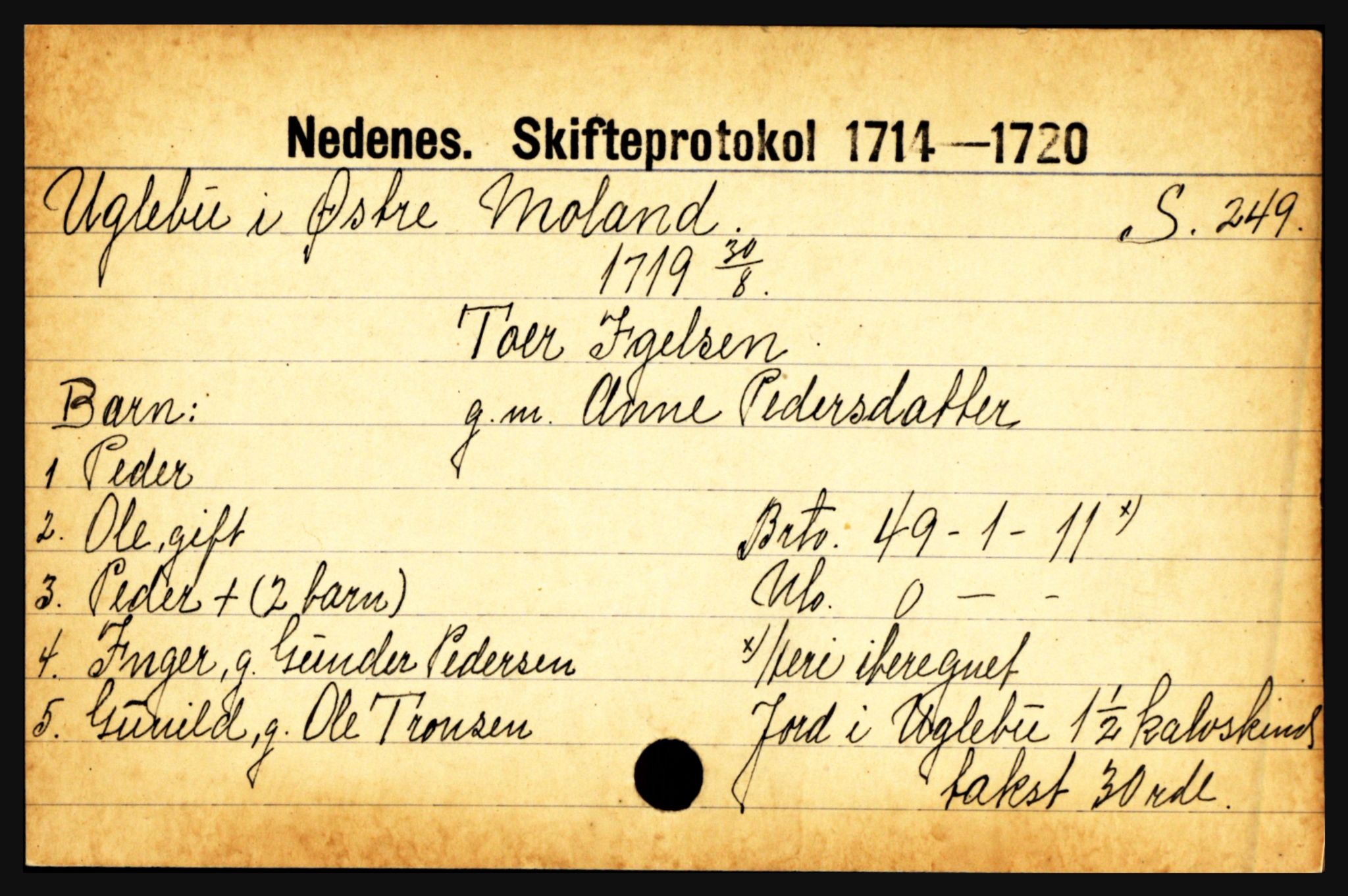 Nedenes sorenskriveri før 1824, AV/SAK-1221-0007/H, p. 32017